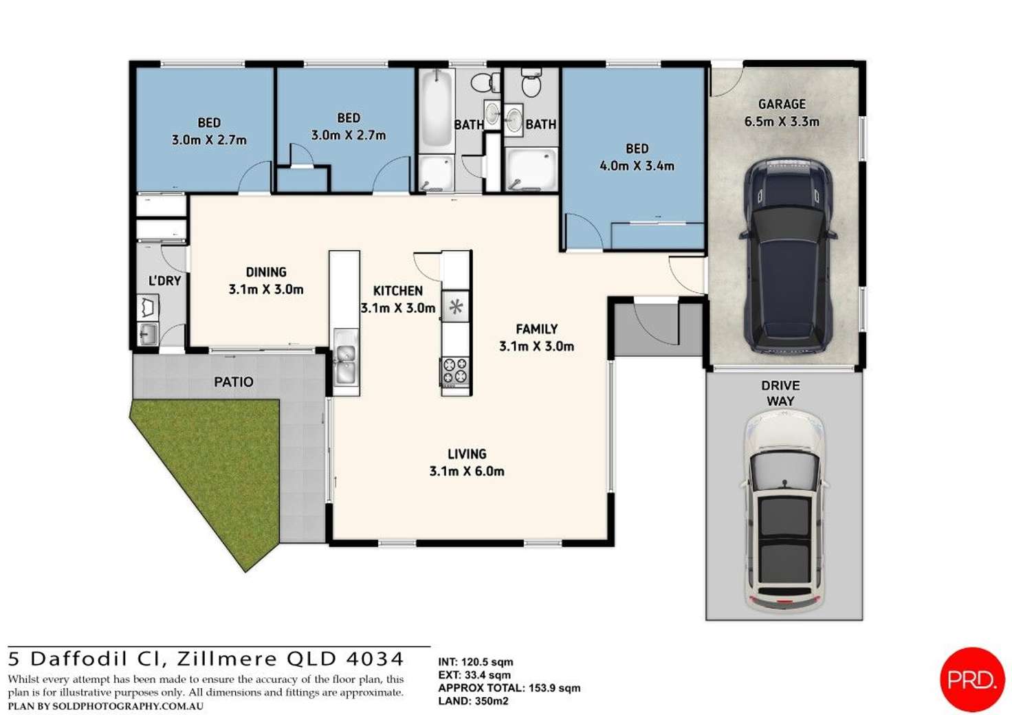 Floorplan of Homely house listing, 5 Daffodil Close, Zillmere QLD 4034