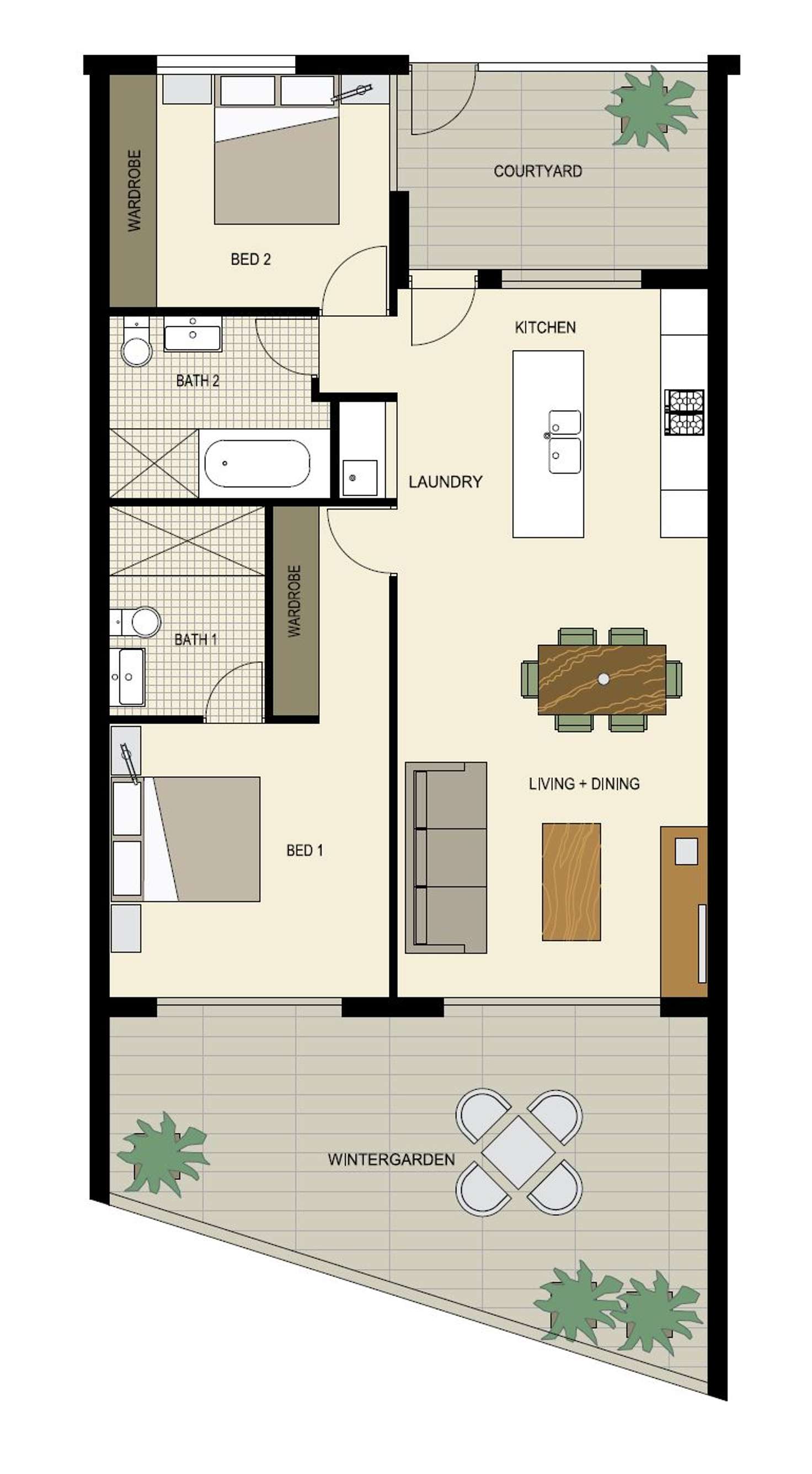 Floorplan of Homely unit listing, 106/425 Liverpool Road, Ashfield NSW 2131