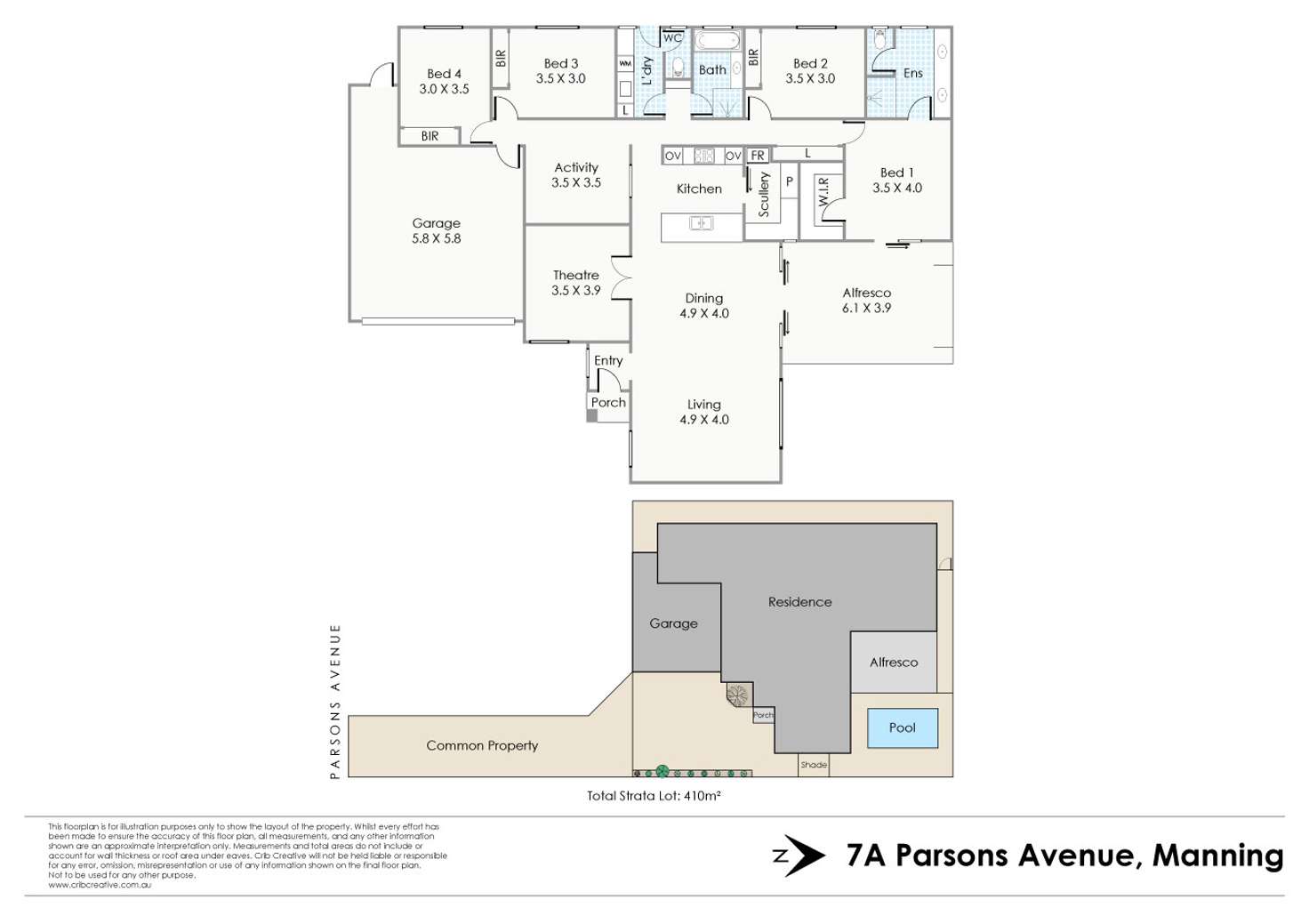 Floorplan of Homely house listing, 7a Parsons Avenue, Manning WA 6152