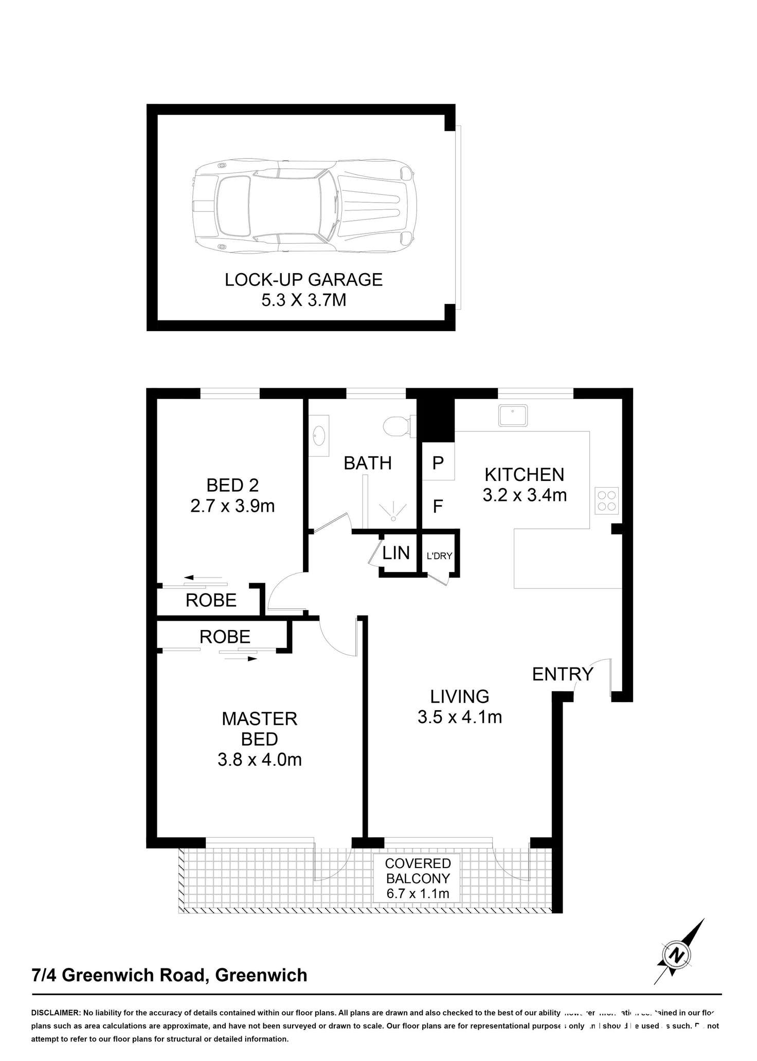 Floorplan of Homely apartment listing, 7/4 Greenwich Road, Greenwich NSW 2065