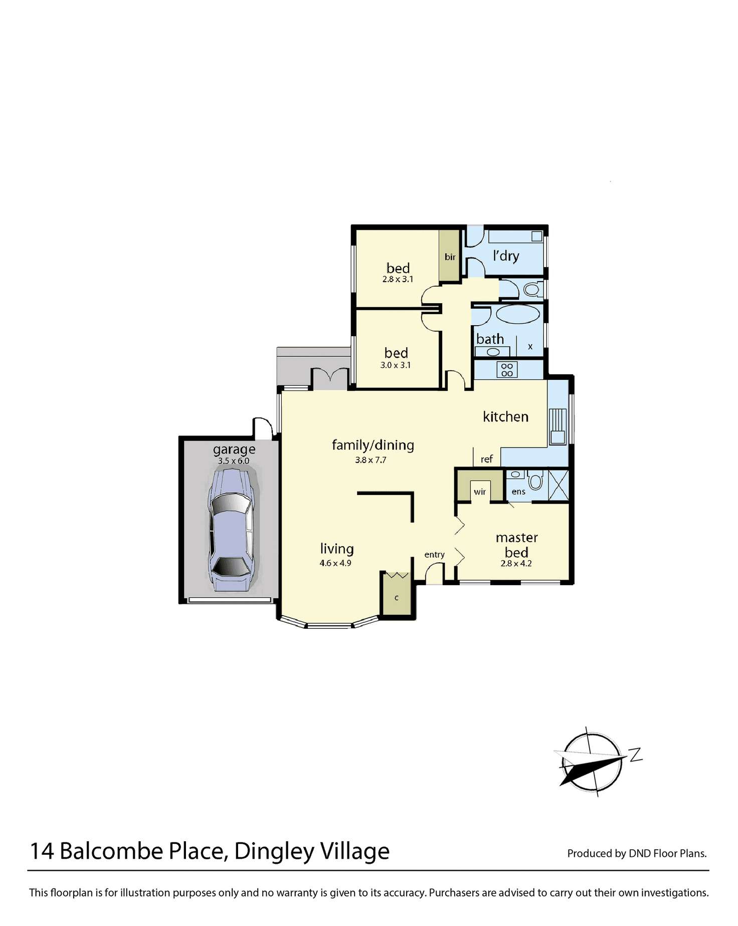 Floorplan of Homely house listing, 14 Balcombe Place, Dingley Village VIC 3172