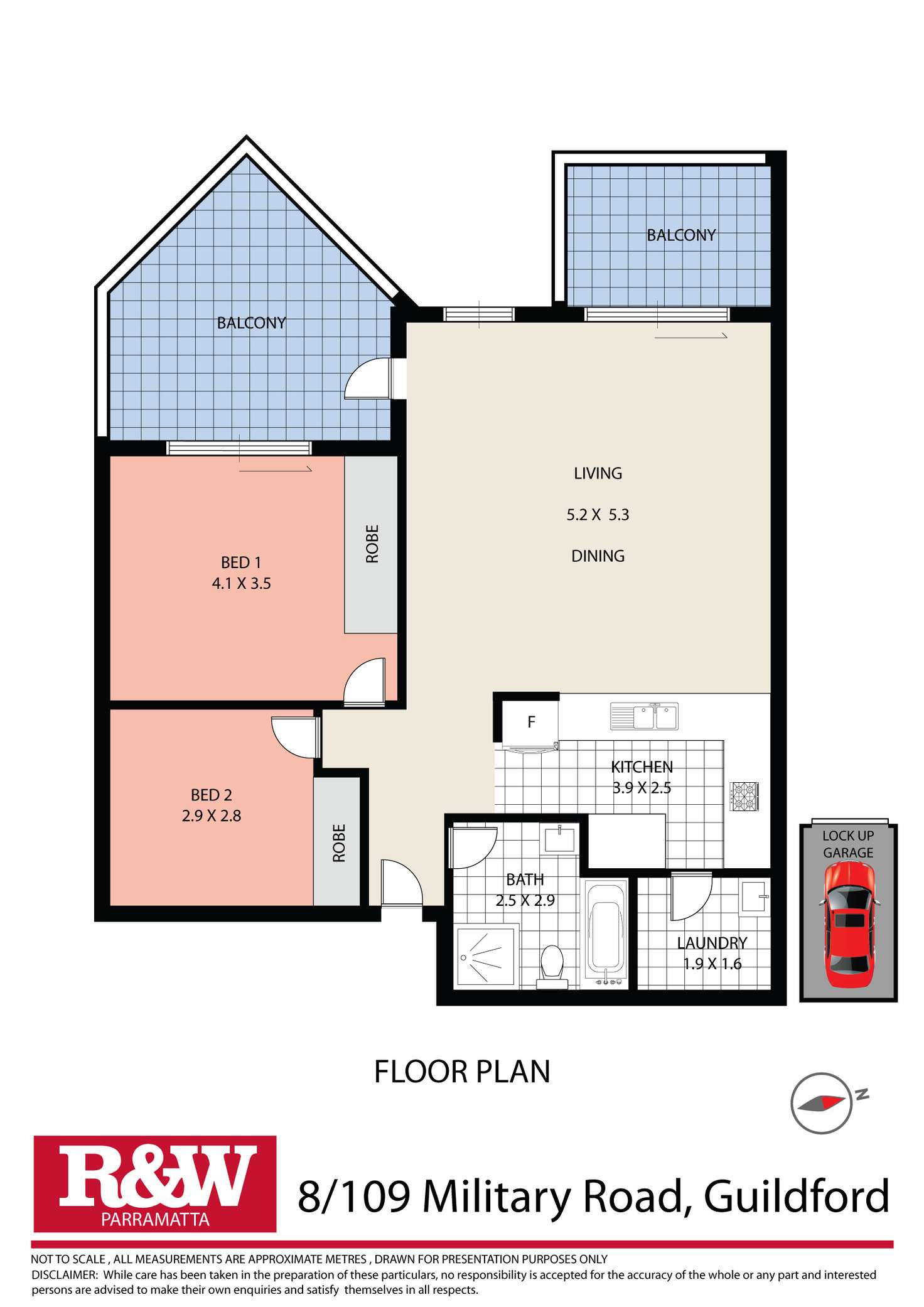 Floorplan of Homely unit listing, 8/109 Military Road, Guildford NSW 2161