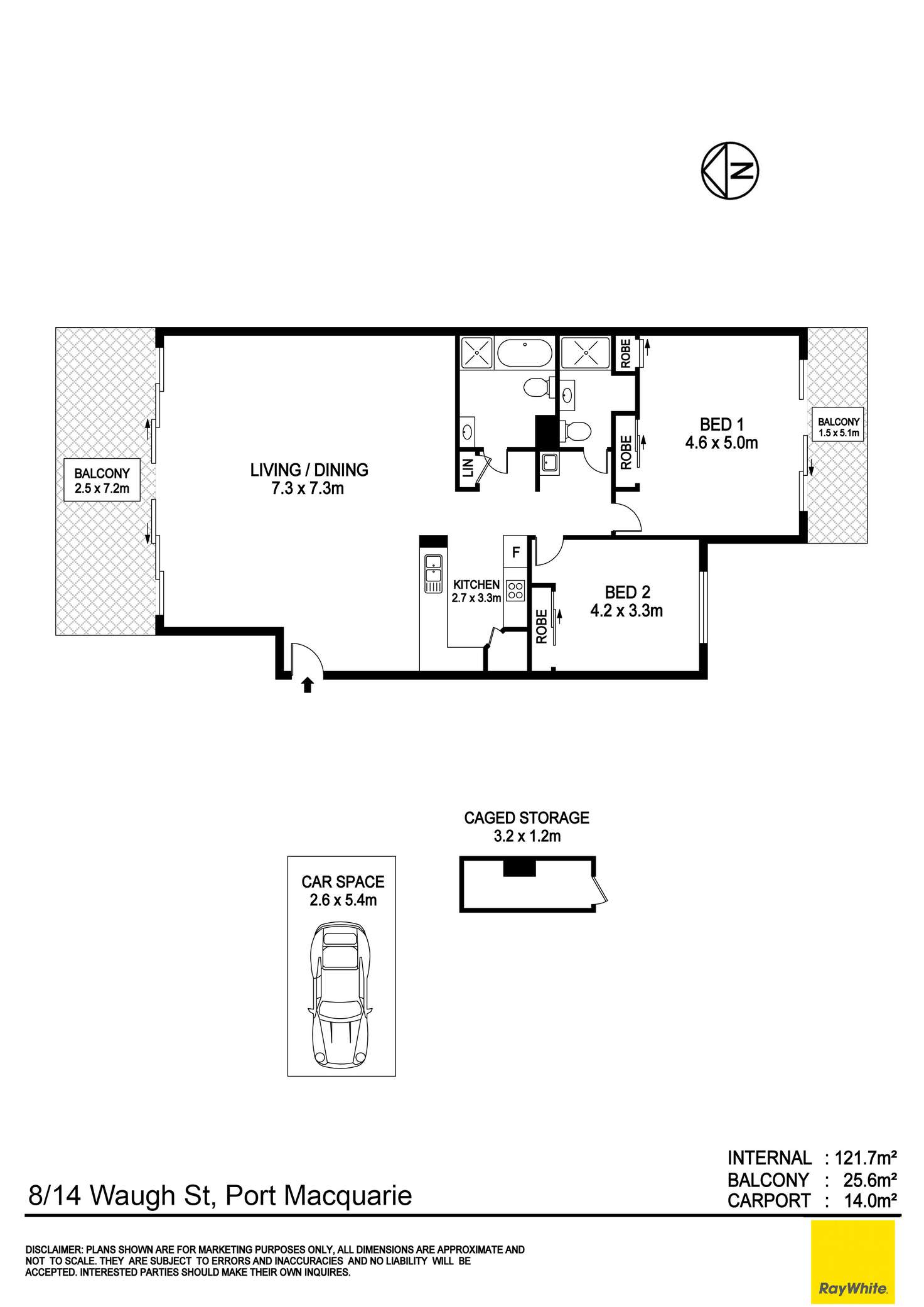 Floorplan of Homely unit listing, 8/14 Waugh Street, Port Macquarie NSW 2444