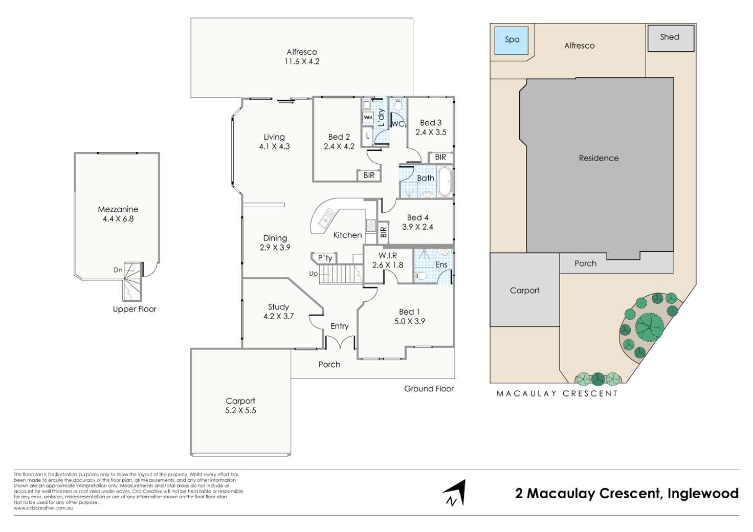 Floorplan of Homely house listing, 2 Macaulay Crescent, Inglewood WA 6052