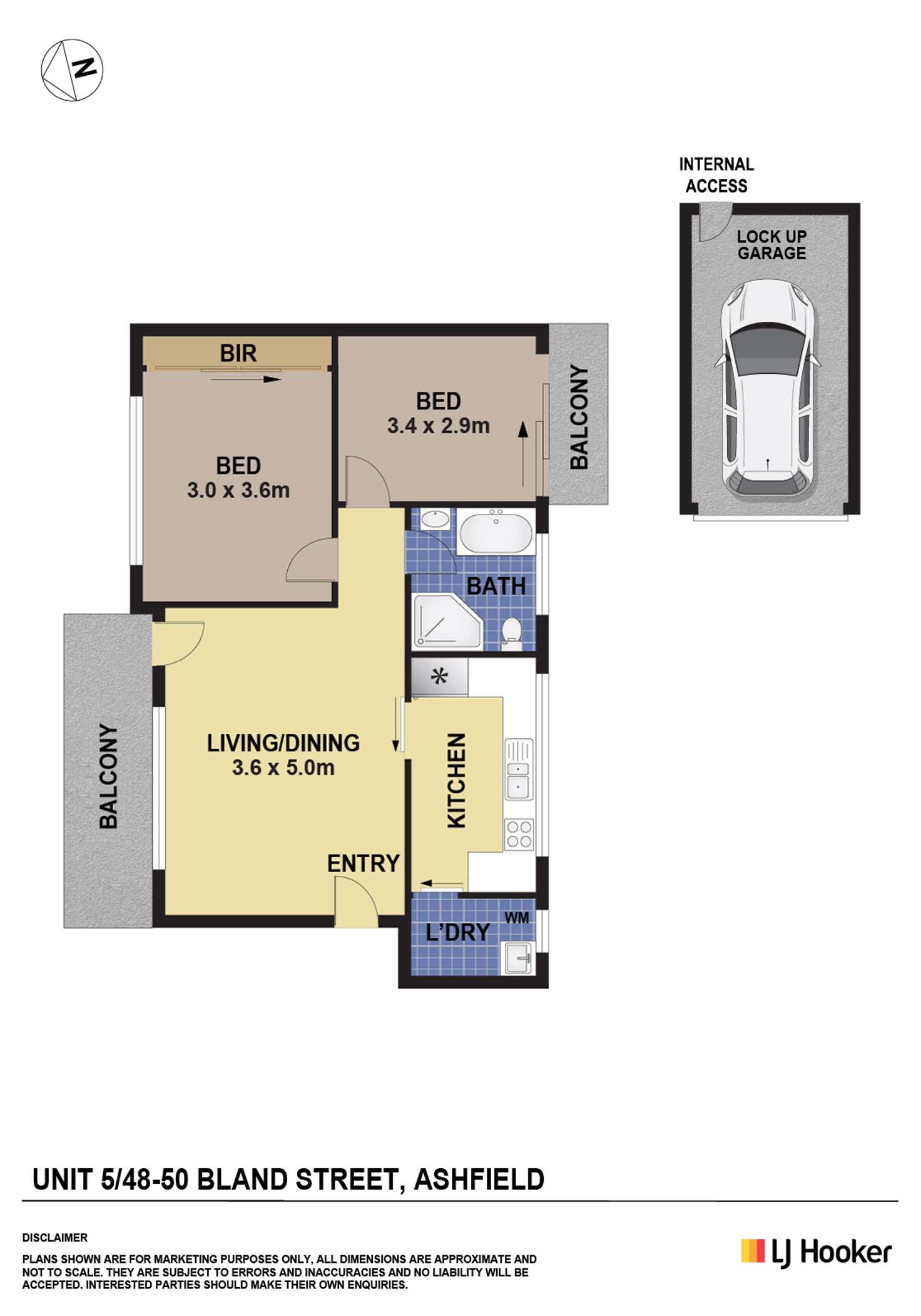 Floorplan of Homely unit listing, 5/48-50 Bland Street, Ashfield NSW 2131
