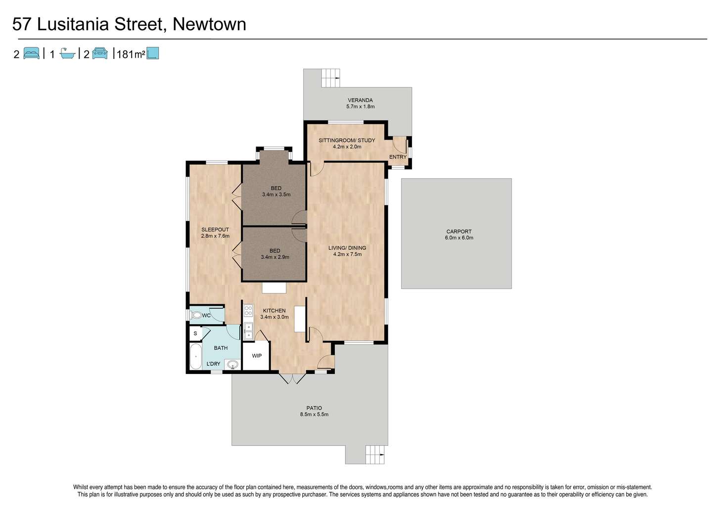 Floorplan of Homely house listing, 57 Lusitania Street, Newtown QLD 4305