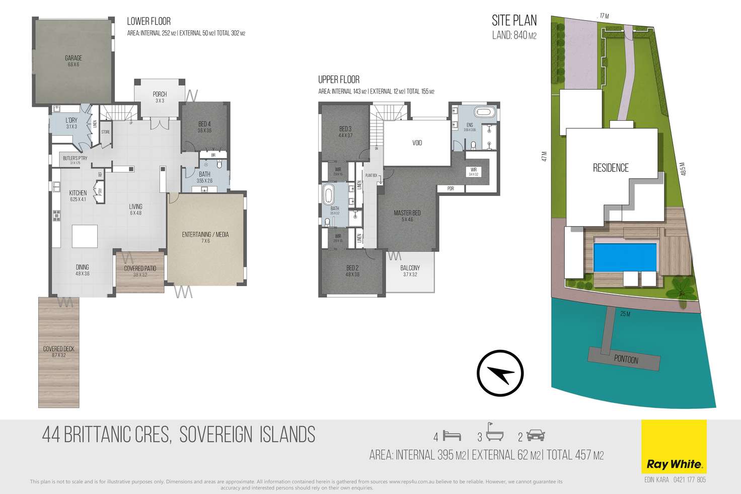 Floorplan of Homely house listing, 44 Brittanic Crescent, Sovereign Islands QLD 4216