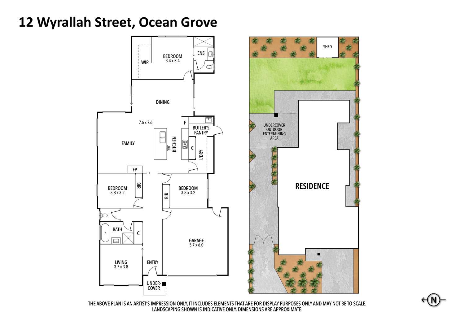 Floorplan of Homely house listing, 12 Wyrallah Street, Ocean Grove VIC 3226