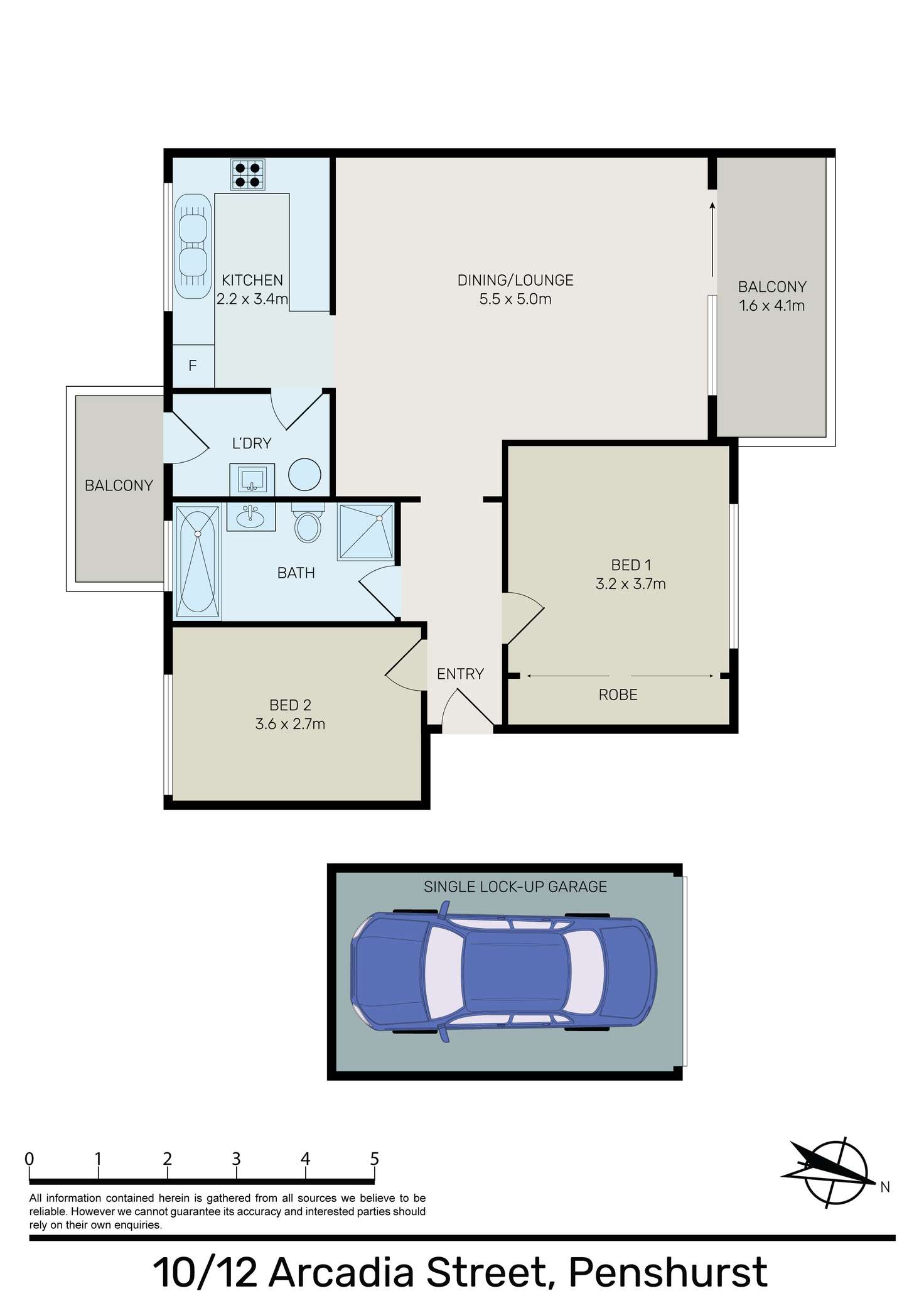 Floorplan of Homely unit listing, 10/12 Arcadia Street, Penshurst NSW 2222