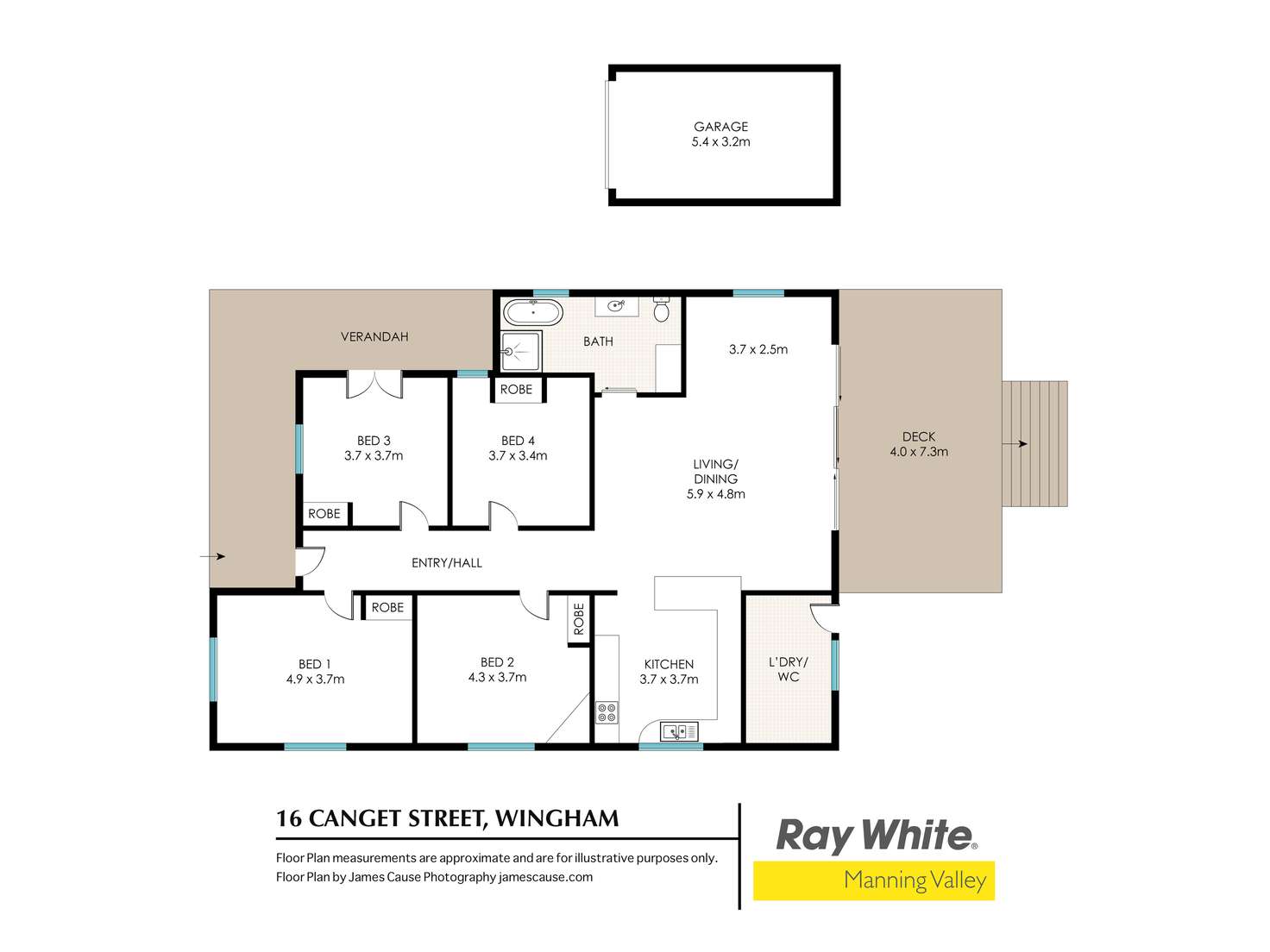 Floorplan of Homely house listing, 16 Canget Street, Wingham NSW 2429