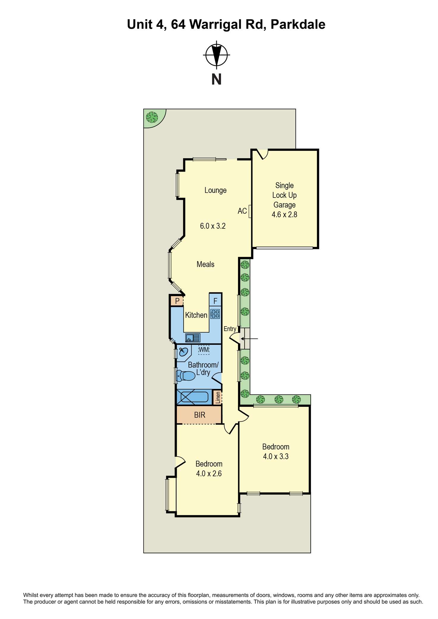 Floorplan of Homely unit listing, 4/64 Warrigal Road, Parkdale VIC 3195