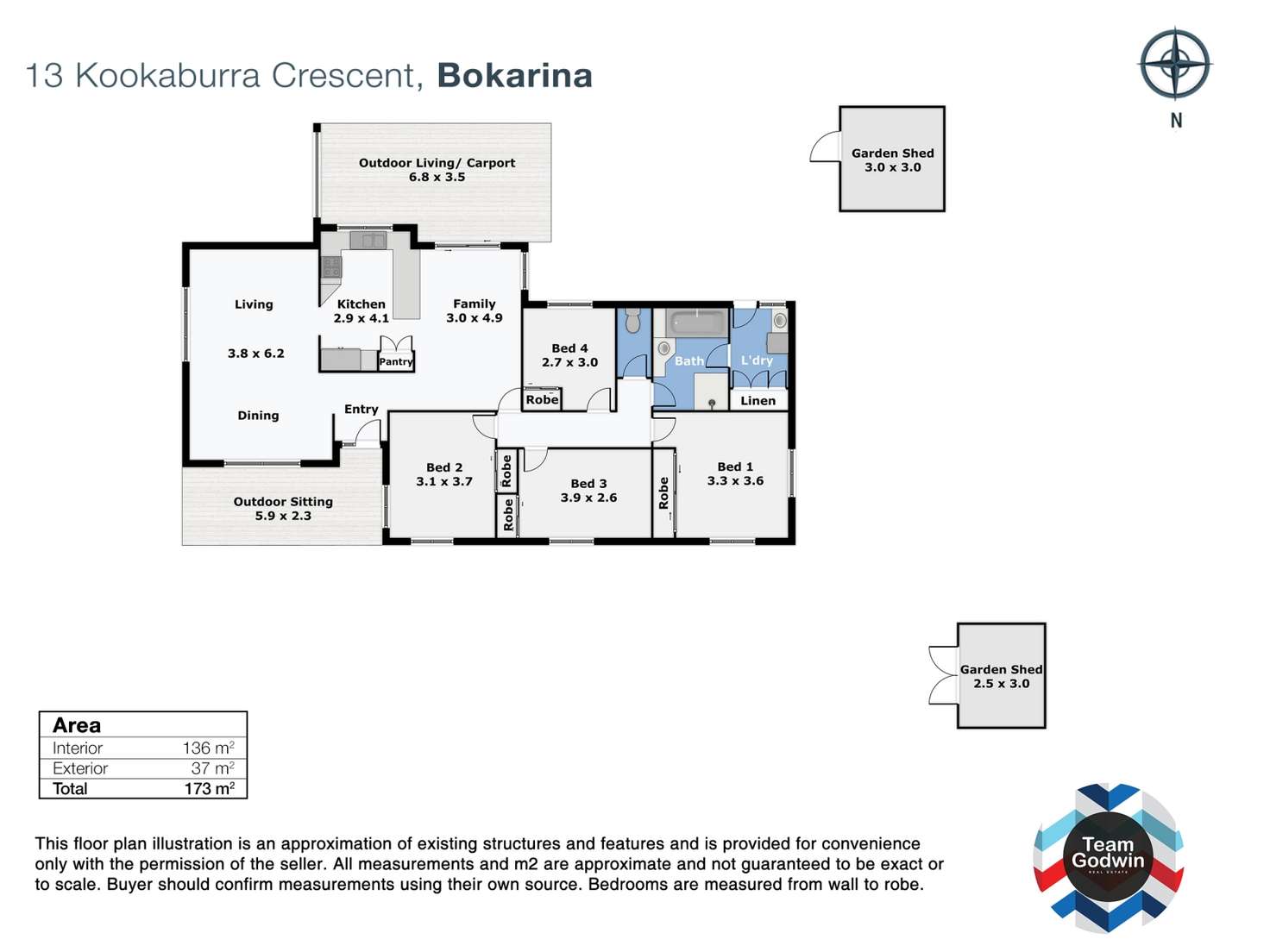Floorplan of Homely house listing, 13 Kookaburra Crescent, Bokarina QLD 4575