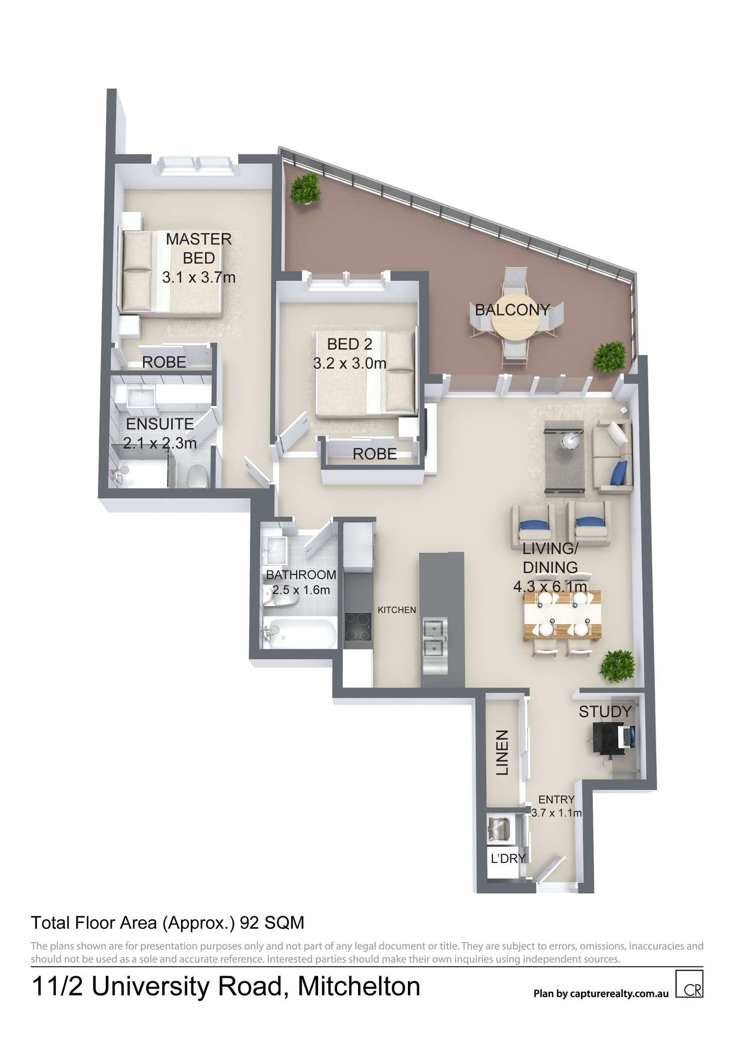 Floorplan of Homely apartment listing, 11/2 University Road, Mitchelton QLD 4053