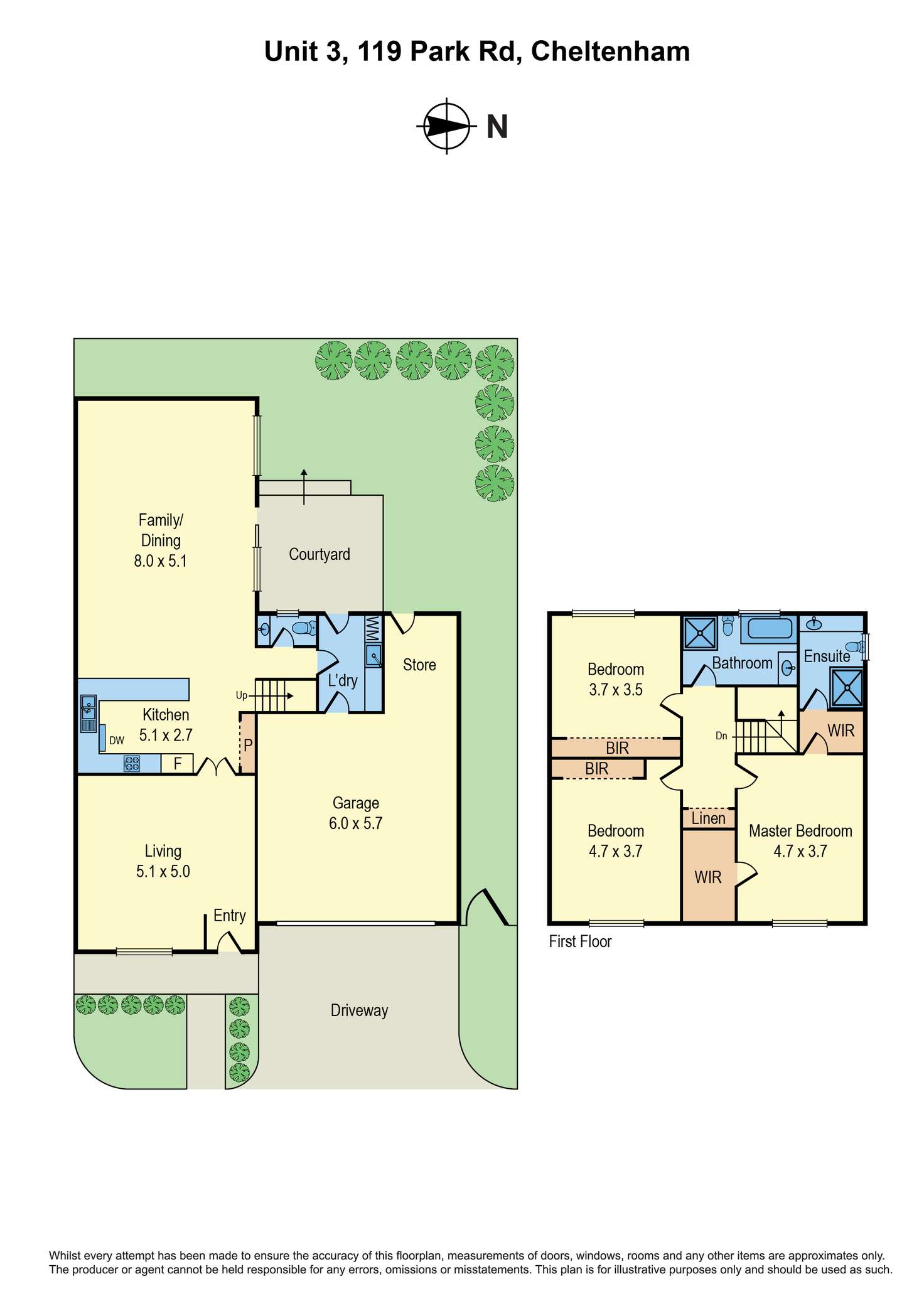 Floorplan of Homely townhouse listing, 3/119-123 Park Road, Cheltenham VIC 3192