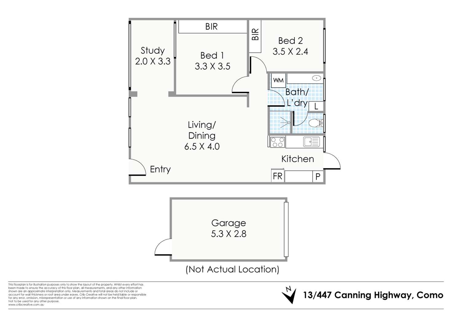 Floorplan of Homely unit listing, 13/447 Canning Highway, Como WA 6152