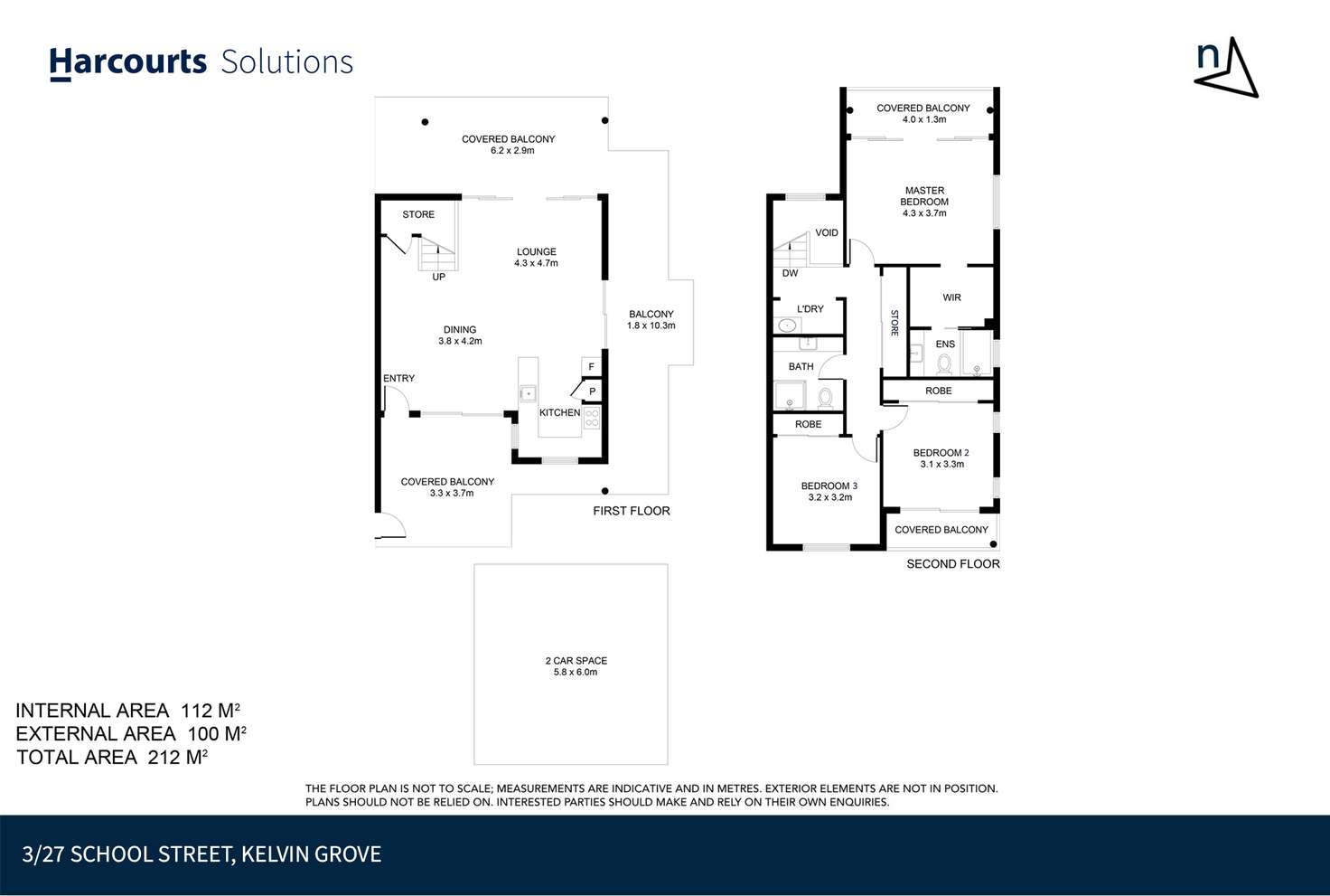 Floorplan of Homely townhouse listing, 3/27 School Street, Kelvin Grove QLD 4059