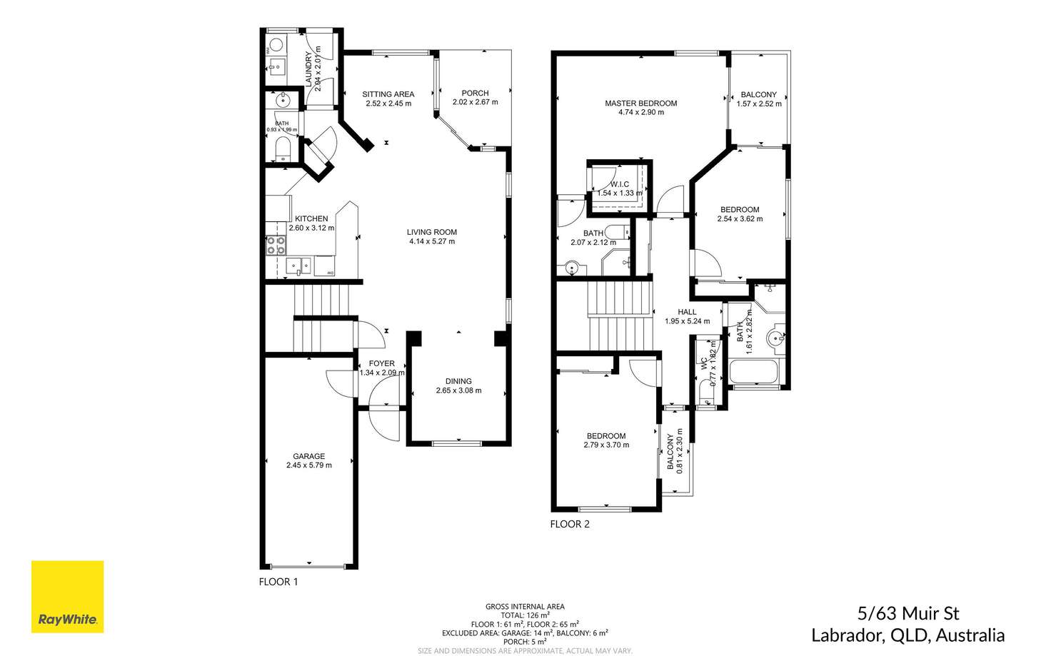Floorplan of Homely townhouse listing, 5/63 Muir  Street, Labrador QLD 4215