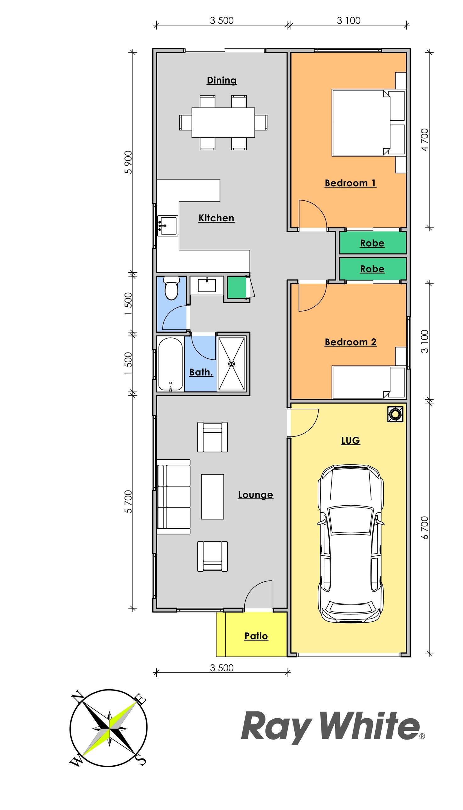 Floorplan of Homely villa listing, 4/129 Edinburgh Drive, Taree NSW 2430