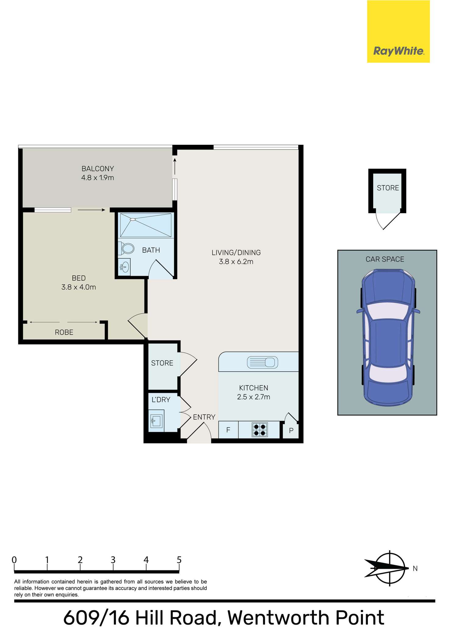 Floorplan of Homely apartment listing, 609/16 Hill Rd, Wentworth Point NSW 2127