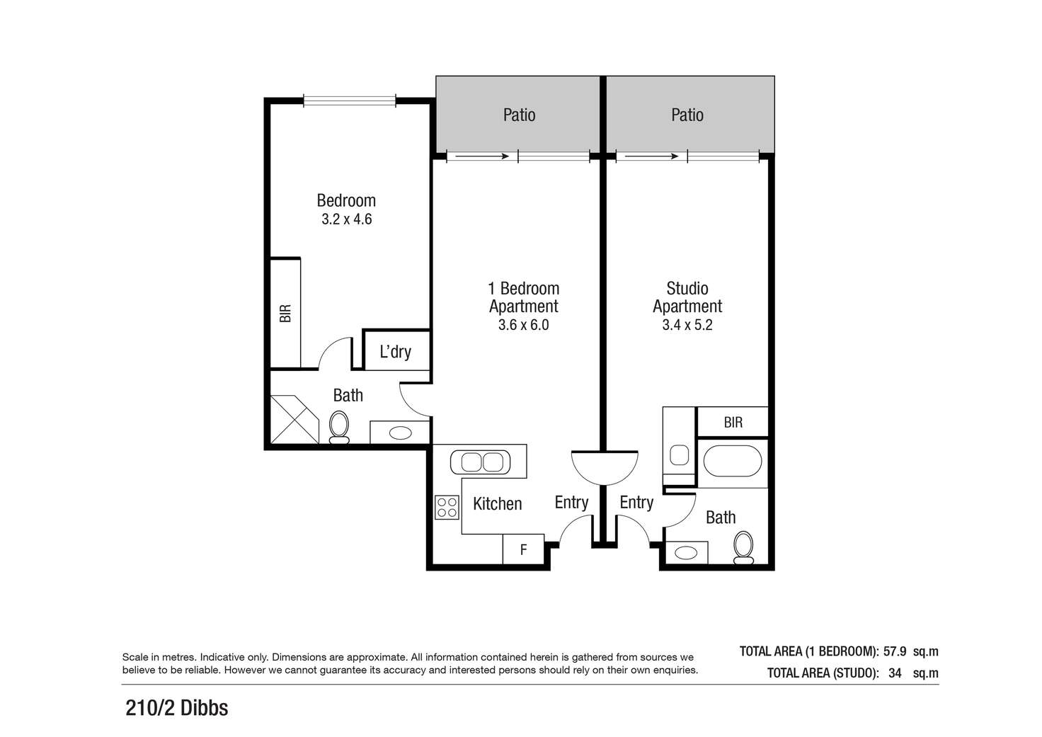 Floorplan of Homely unit listing, 210/2 Dibbs Street, South Townsville QLD 4810