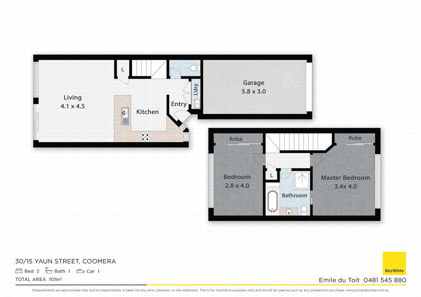 Floorplan of Homely townhouse listing, 30/15 Yaun Street, Coomera QLD 4209