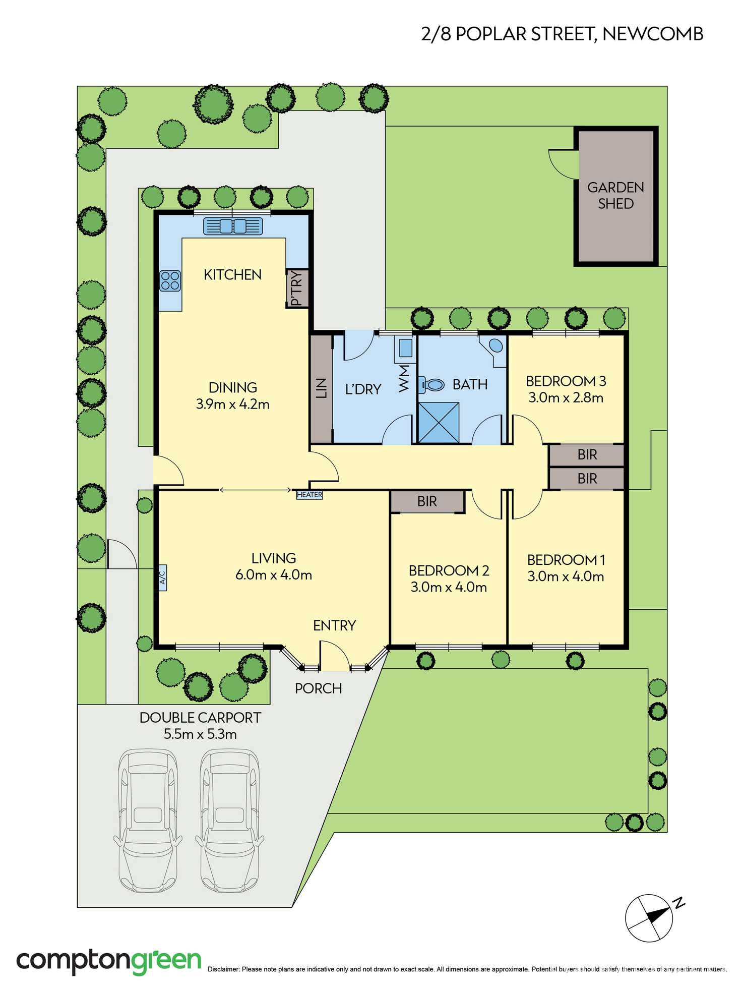 Floorplan of Homely house listing, 2/8 Poplar Street, Newcomb VIC 3219