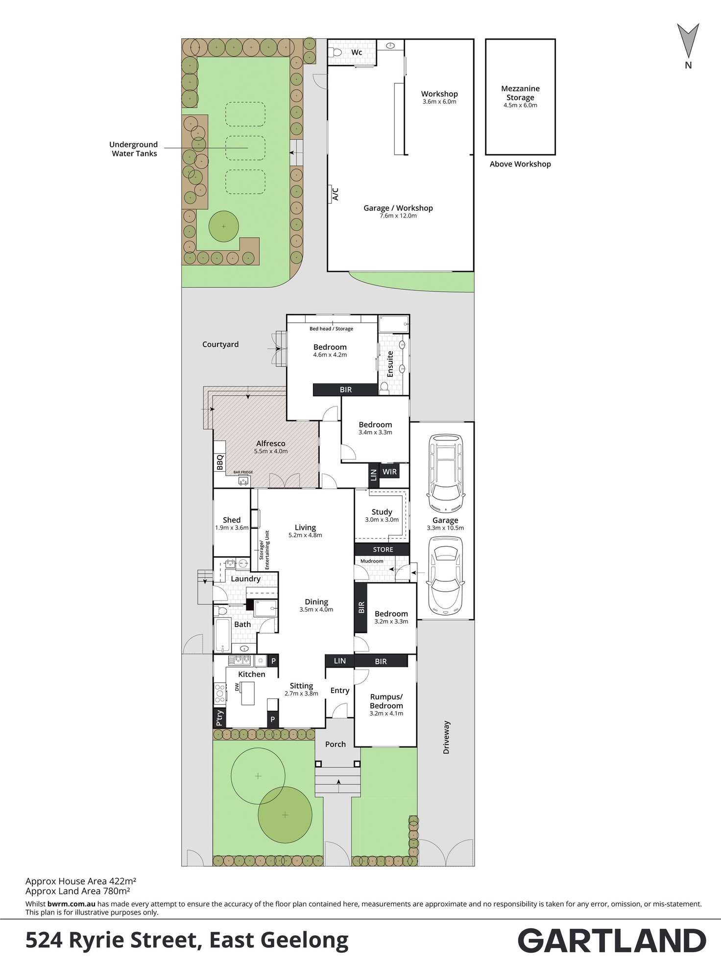 Floorplan of Homely house listing, 524 Ryrie Street, East Geelong VIC 3219
