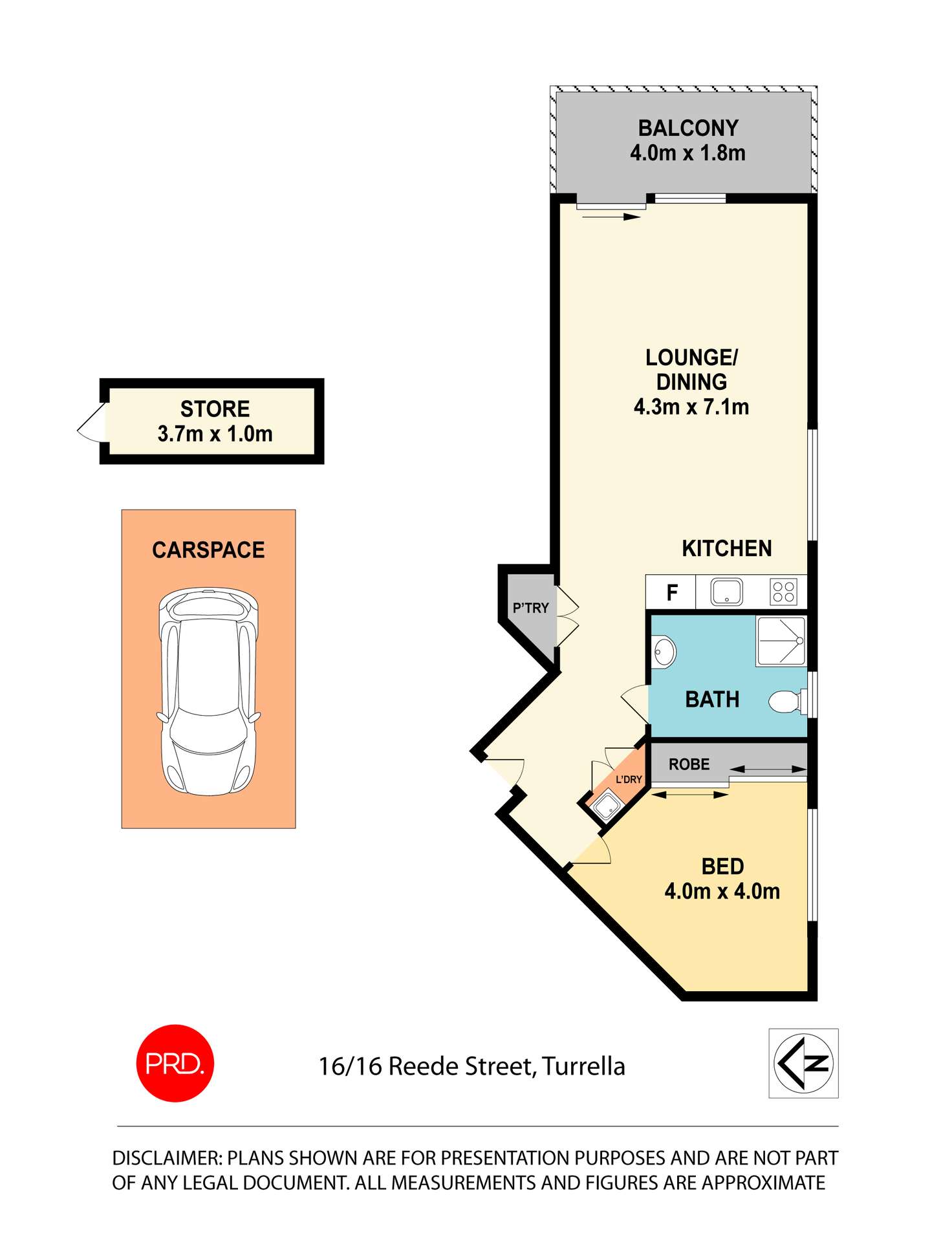 Floorplan of Homely unit listing, 16/16 Reede Street, Turrella NSW 2205