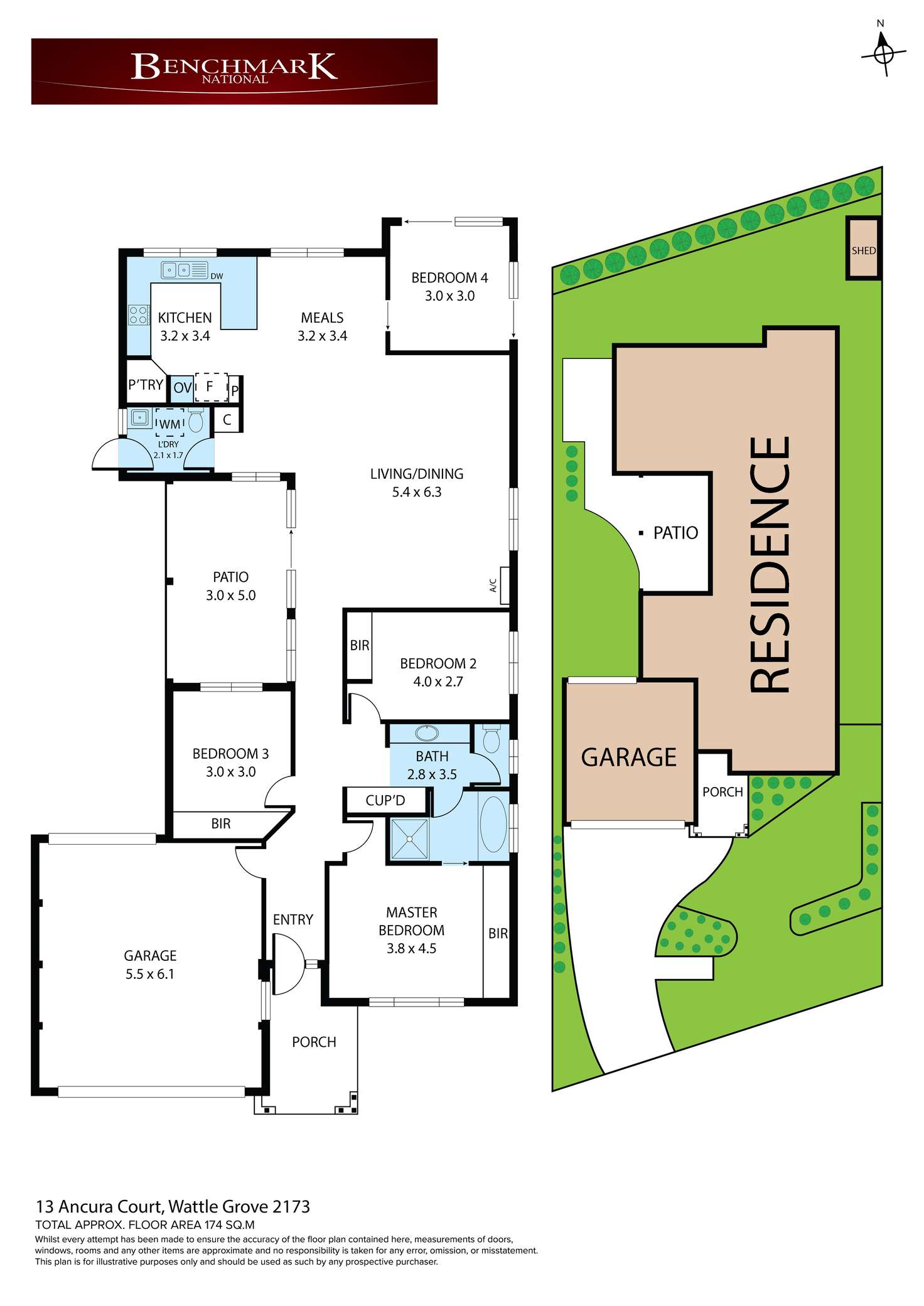 Floorplan of Homely house listing, 13 Ancura Court, Wattle Grove NSW 2173