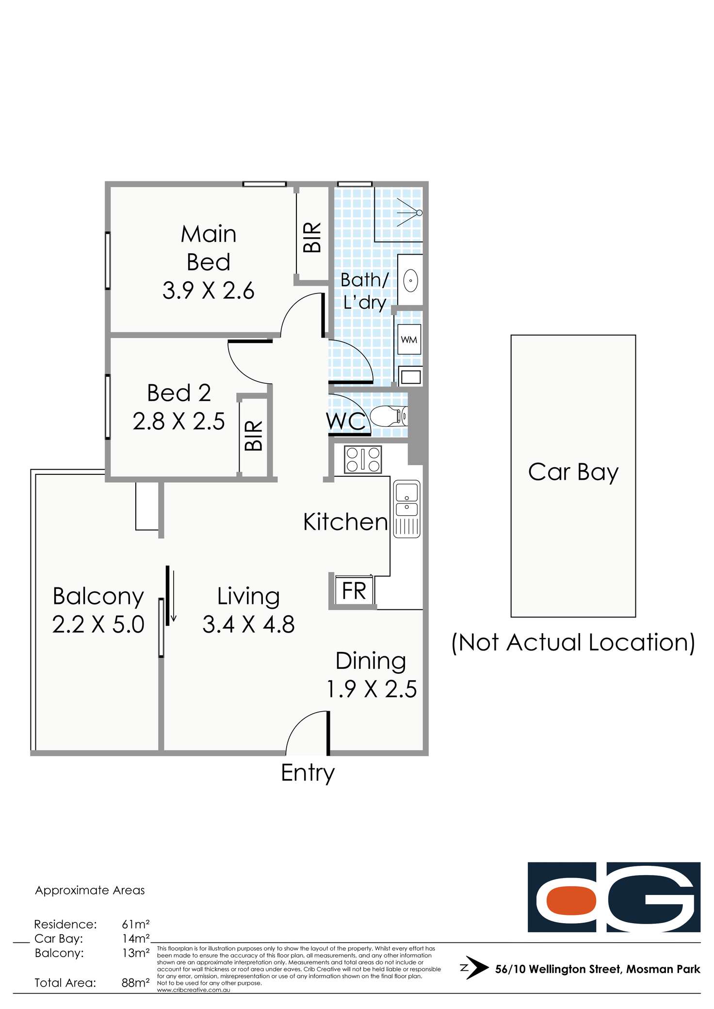 Floorplan of Homely apartment listing, 56/10 Wellington Street, Mosman Park WA 6012