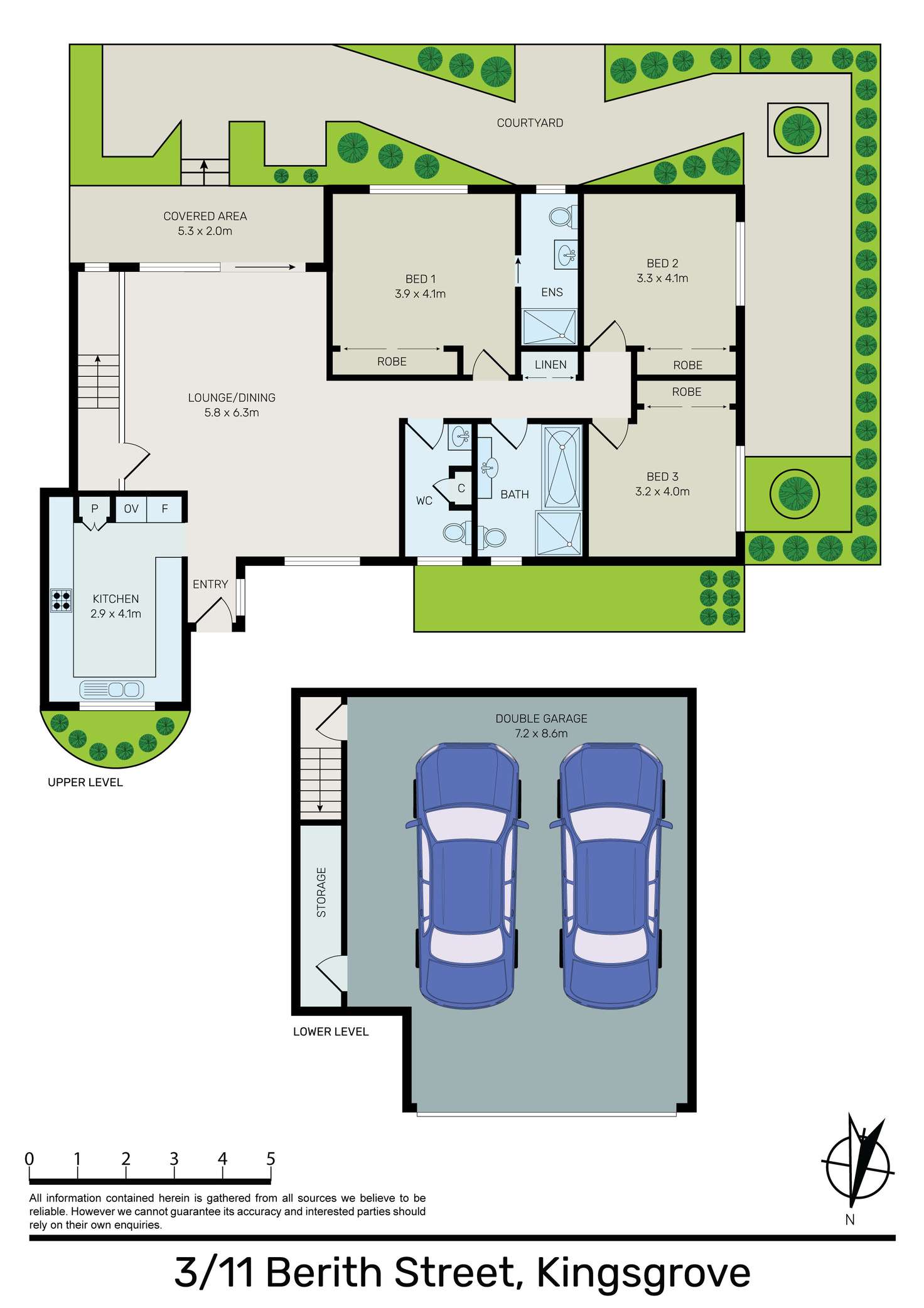 Floorplan of Homely villa listing, 3/11 Berith Street, Kingsgrove NSW 2208