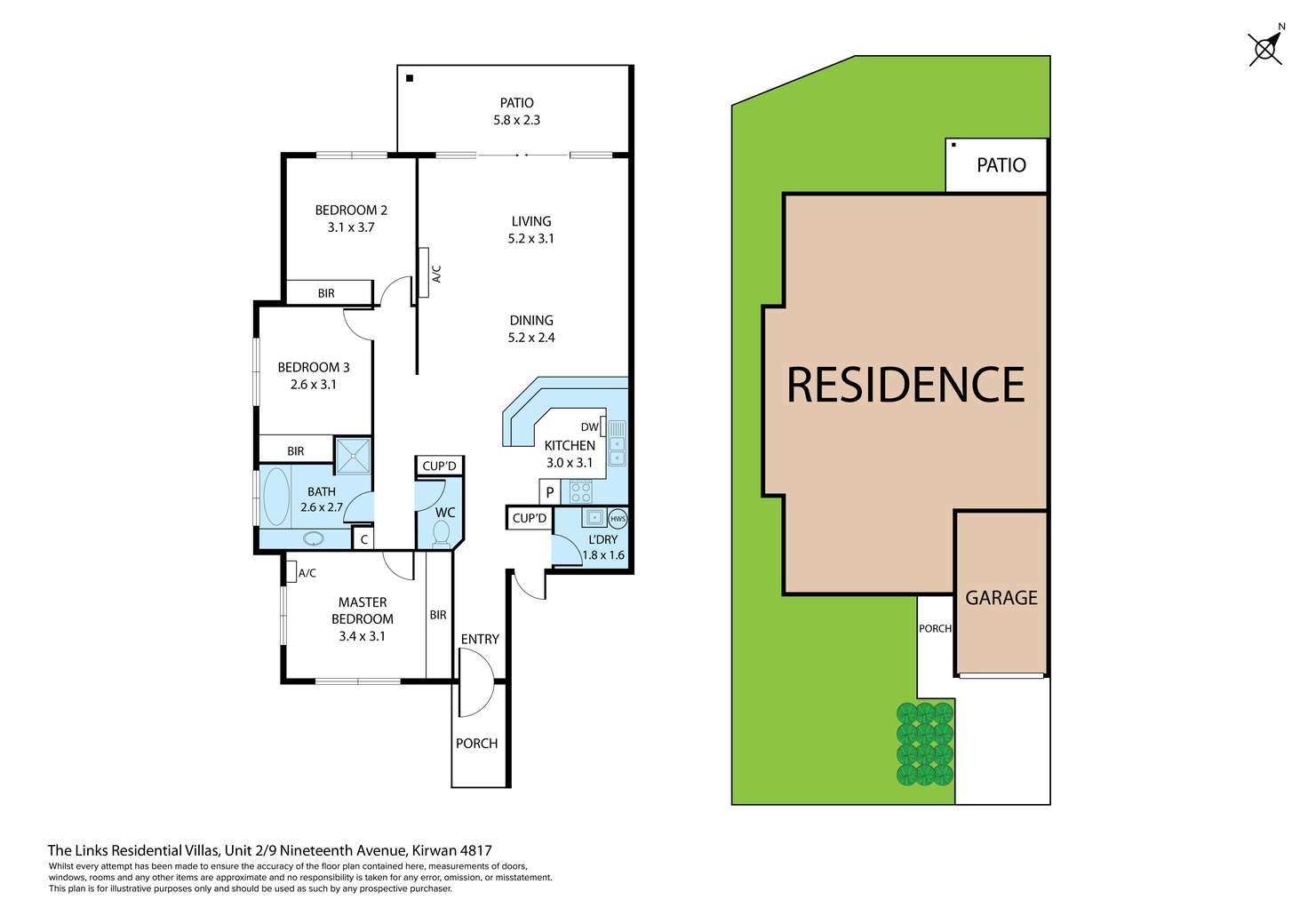 Floorplan of Homely unit listing, 2/9 Nineteenth Avenue, Kirwan QLD 4817
