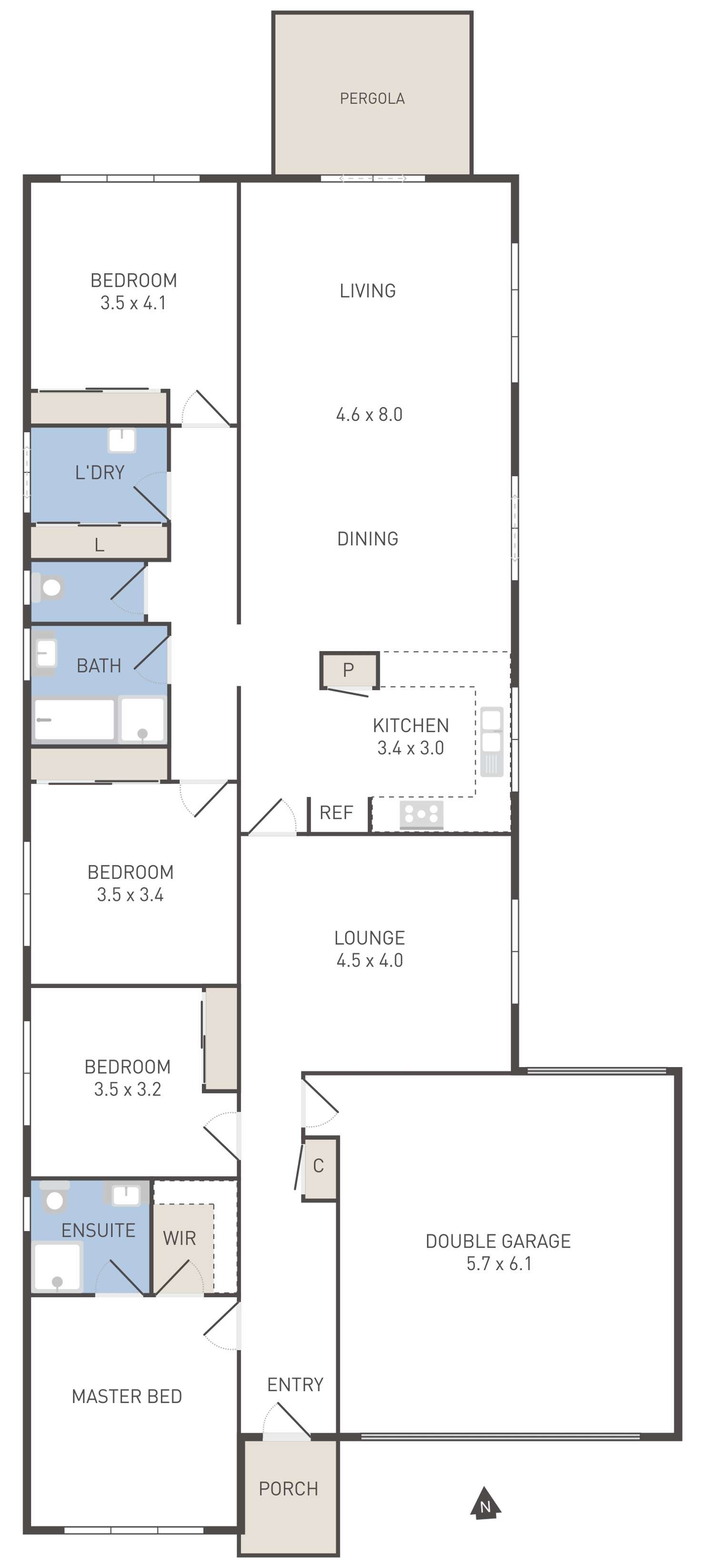 Floorplan of Homely house listing, 7 Naomi Street, Burnside Heights VIC 3023