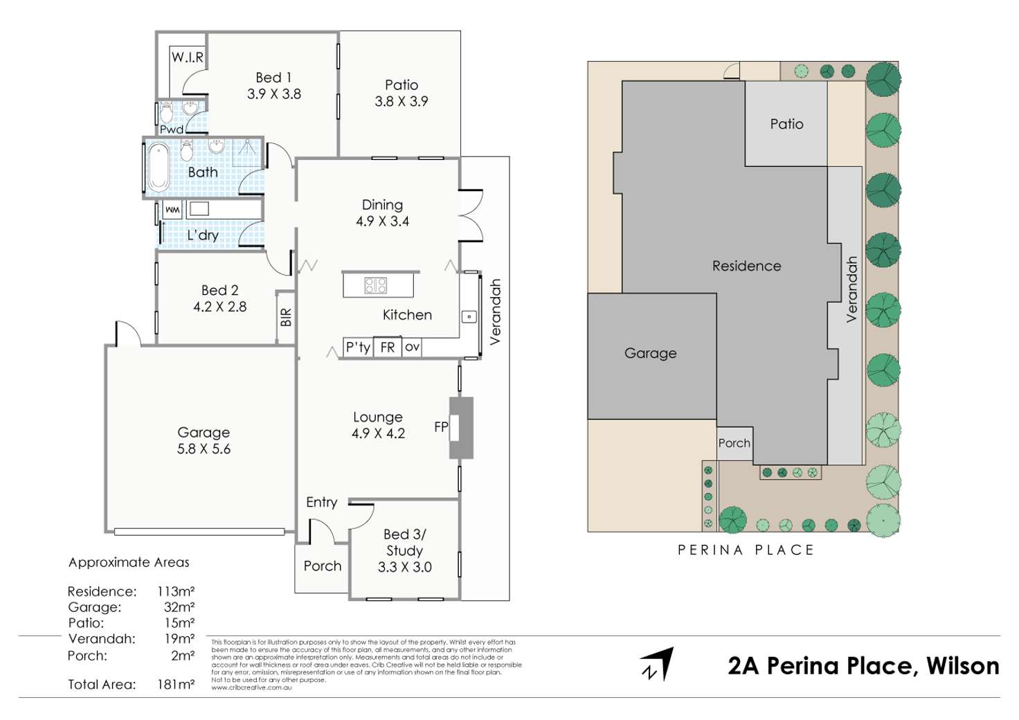Floorplan of Homely house listing, 2A Perina Place, Wilson WA 6107