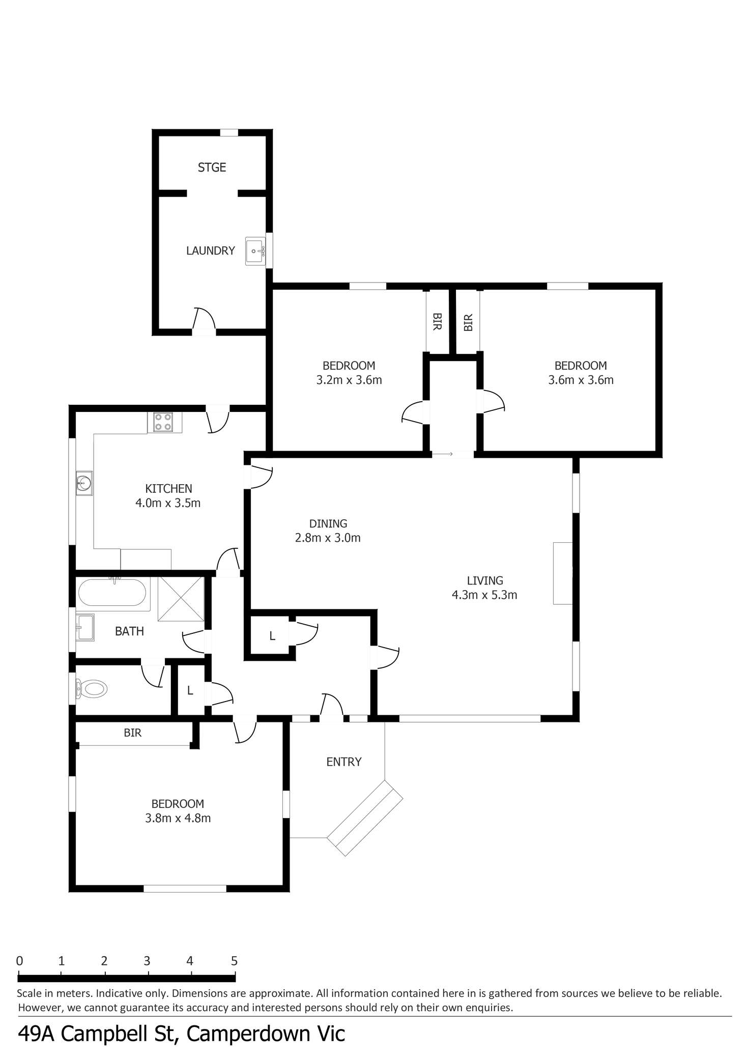 Floorplan of Homely house listing, 49A Campbell Street, Camperdown VIC 3260
