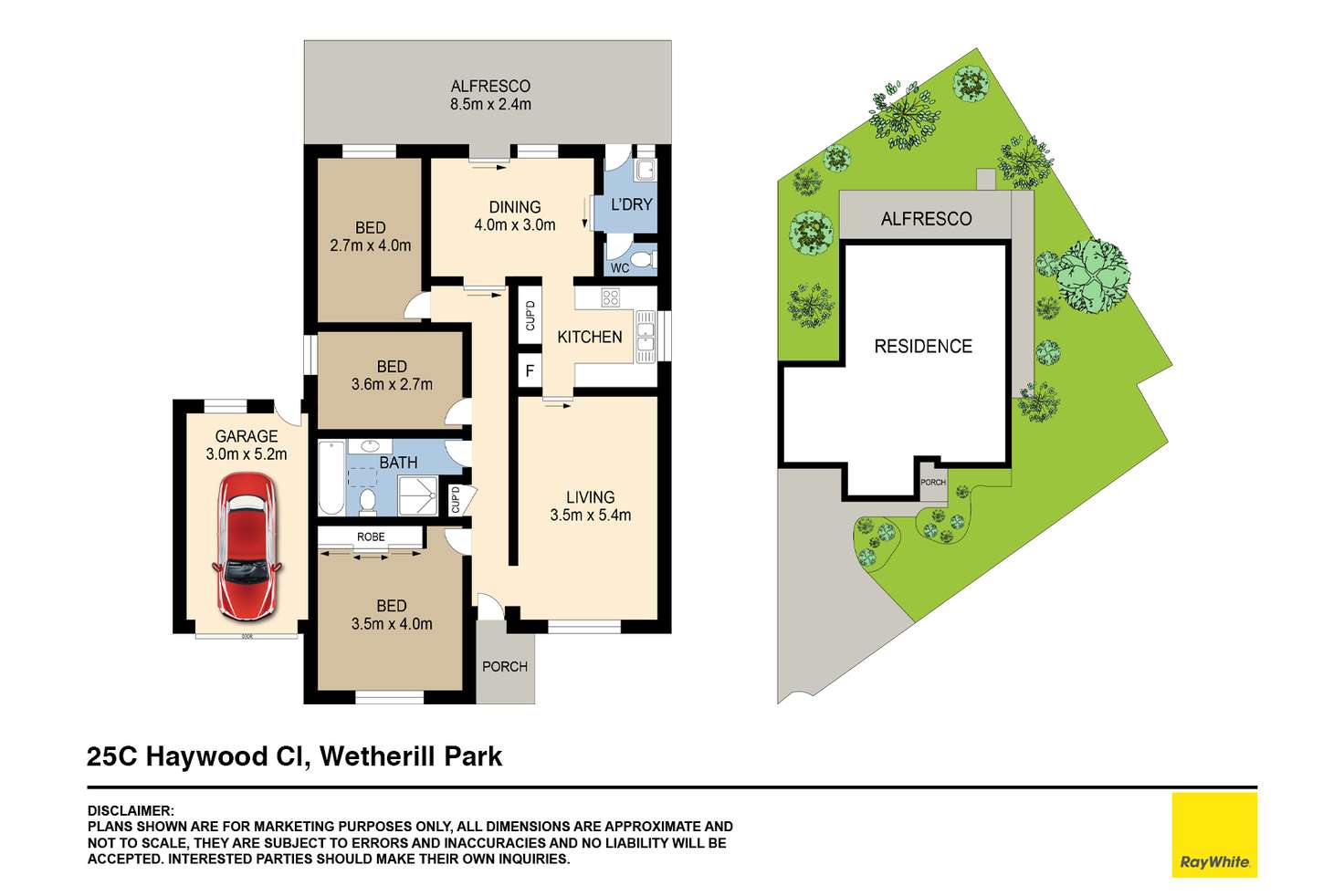 Floorplan of Homely villa listing, 25c Haywood Close, Wetherill Park NSW 2164