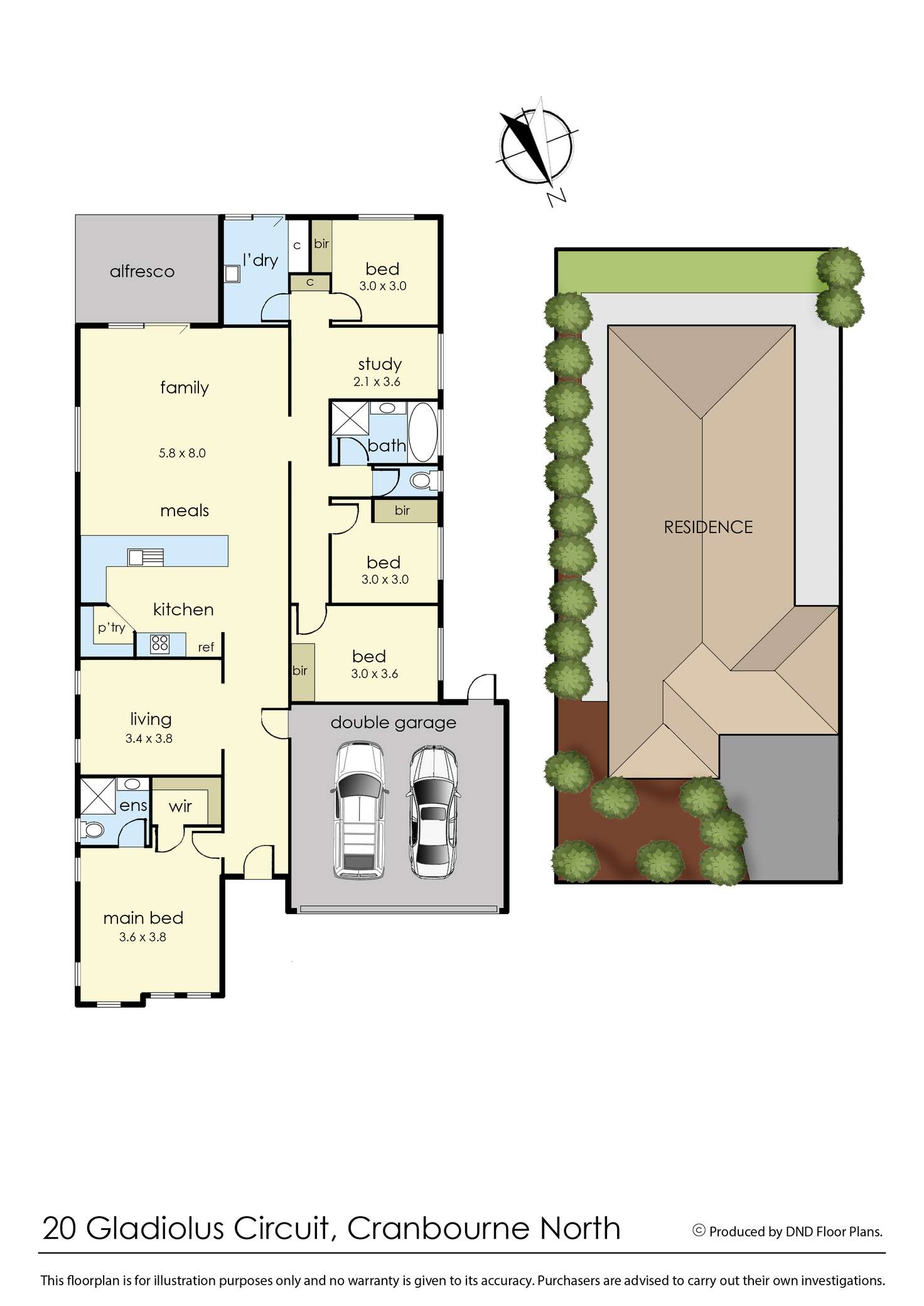 Floorplan of Homely house listing, 20 Gladiolus Circuit, Cranbourne North VIC 3977