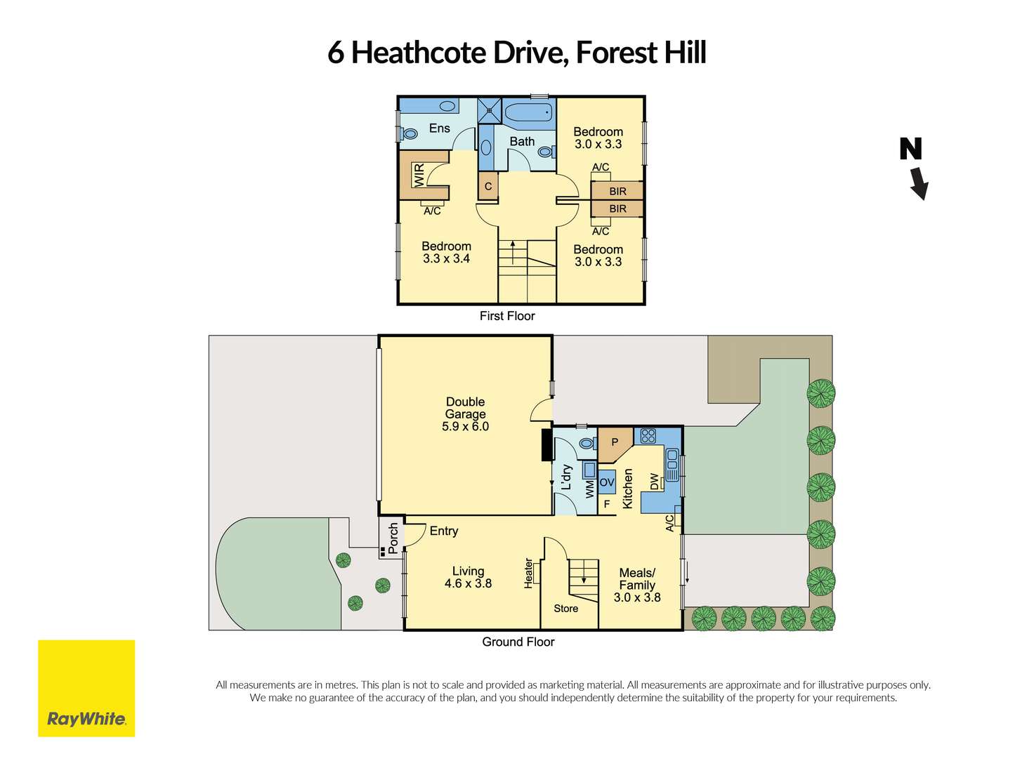Floorplan of Homely house listing, 6 Heathcote Drive, Forest Hill VIC 3131