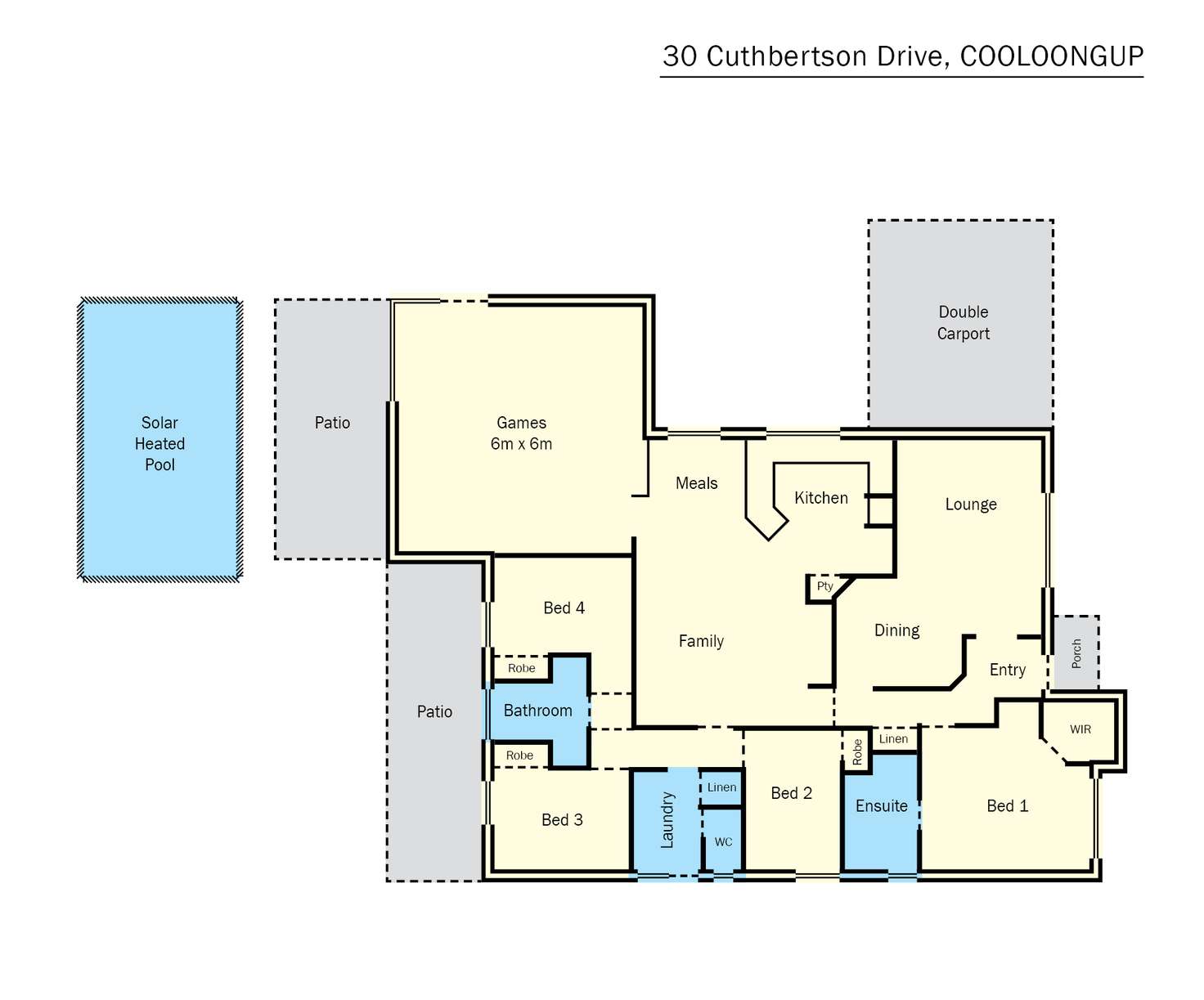 Floorplan of Homely house listing, 30 Cuthbertson Drive, Cooloongup WA 6168
