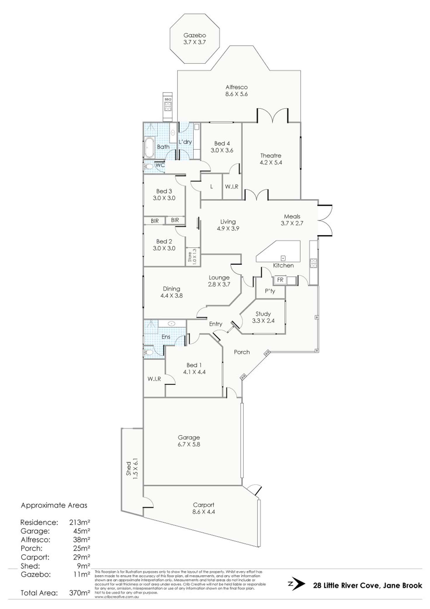 Floorplan of Homely house listing, 28 Little River Cove, Jane Brook WA 6056