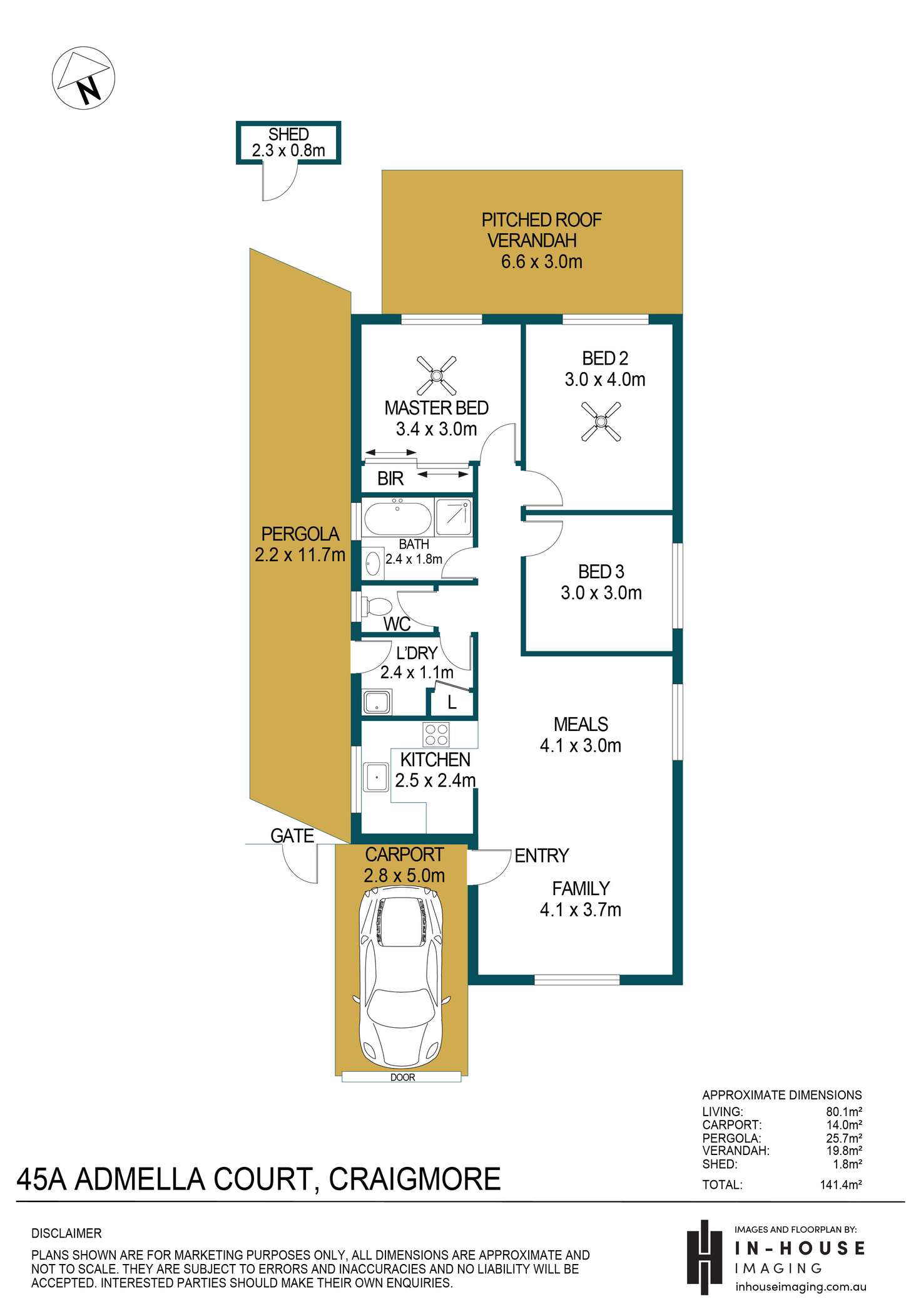 Floorplan of Homely house listing, 45A Admella Court, Craigmore SA 5114