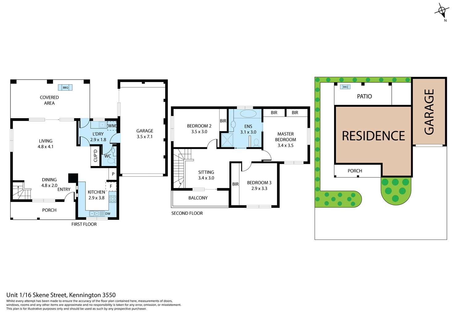 Floorplan of Homely house listing, 1/16 Skene Street, Kennington VIC 3550