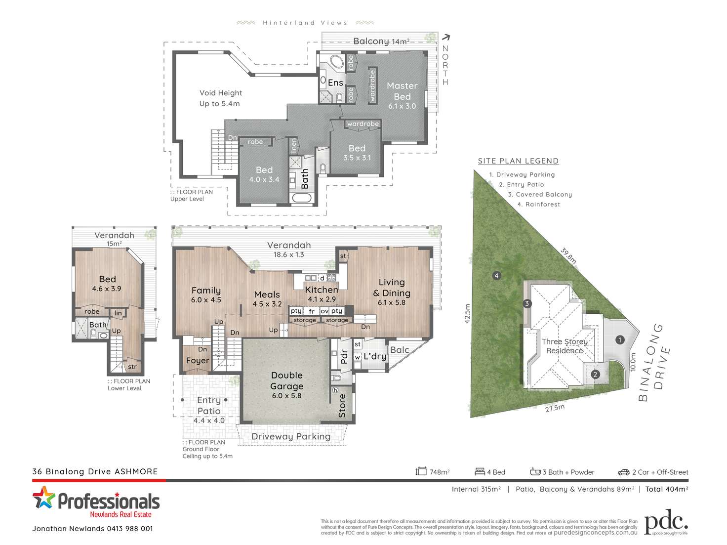 Floorplan of Homely house listing, 36 Binalong Drive, Ashmore QLD 4214