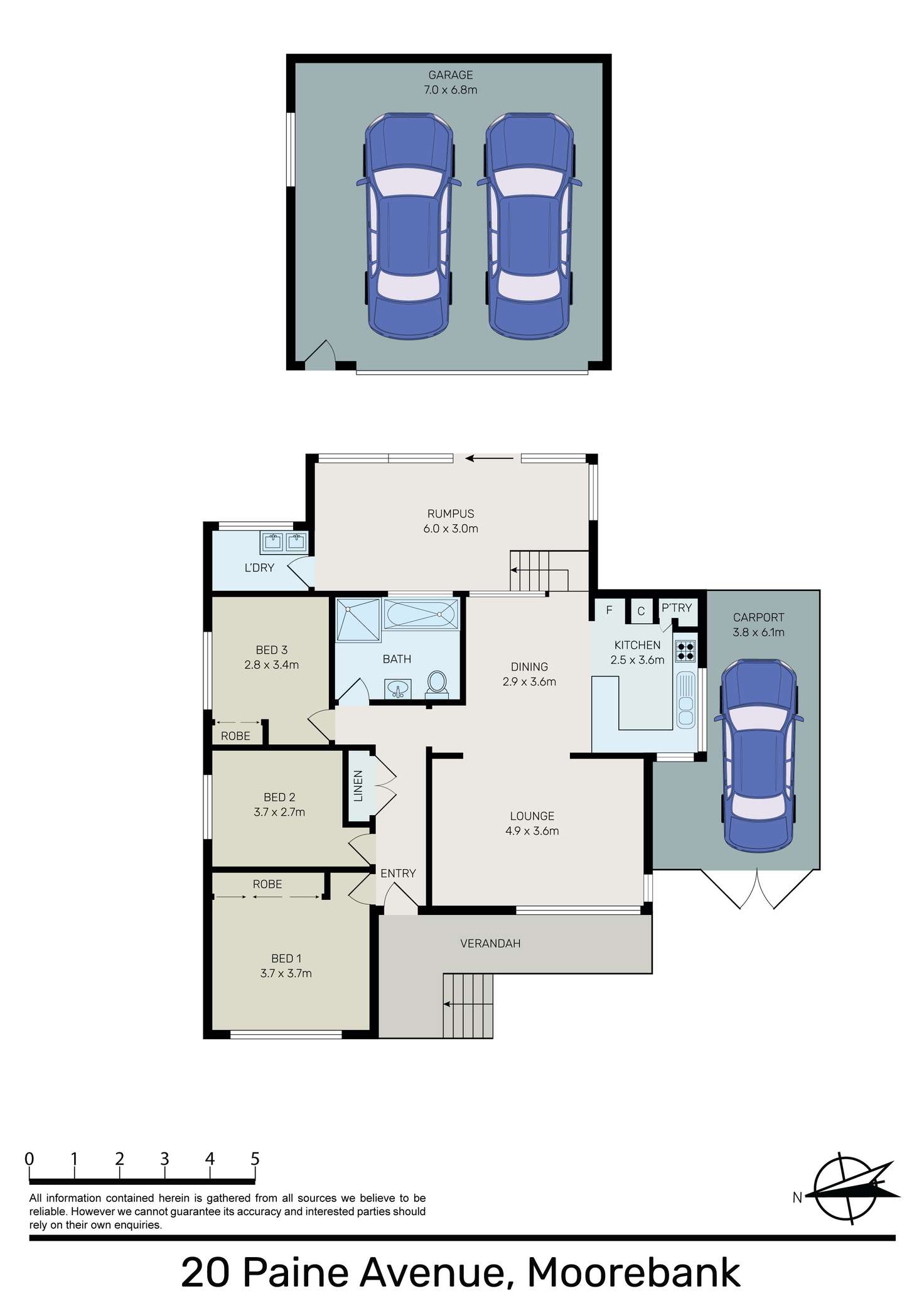 Floorplan of Homely house listing, 20 Paine Avenue, Moorebank NSW 2170