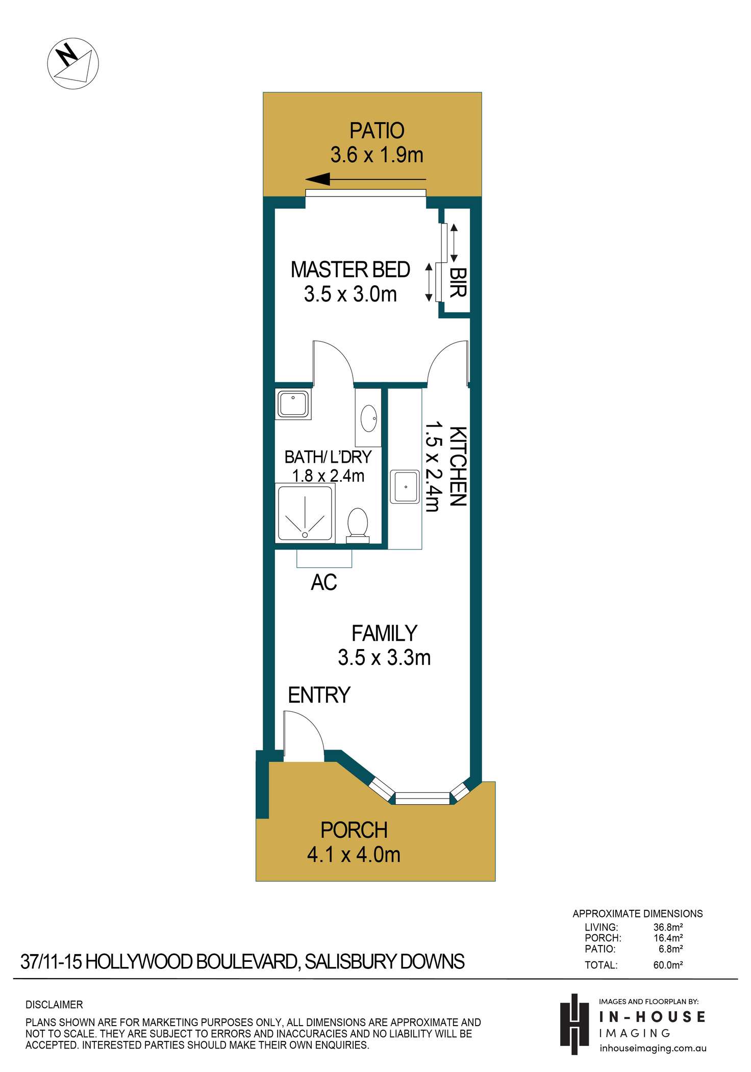 Floorplan of Homely unit listing, 18, 37 & 38/11-15 Hollywood Boulevard, Salisbury Downs SA 5108
