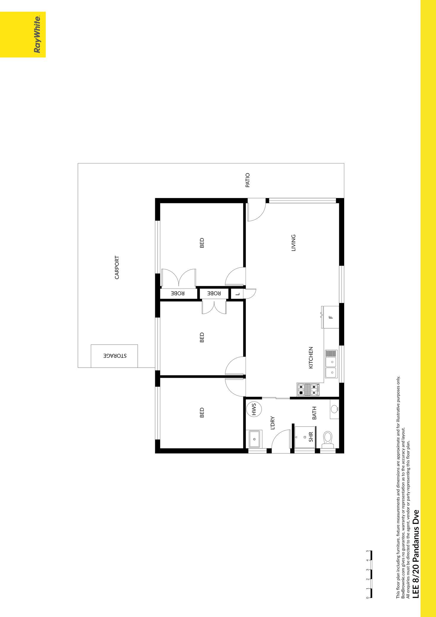Floorplan of Homely unit listing, 8/20 Pandanus Drive, Cannonvale QLD 4802
