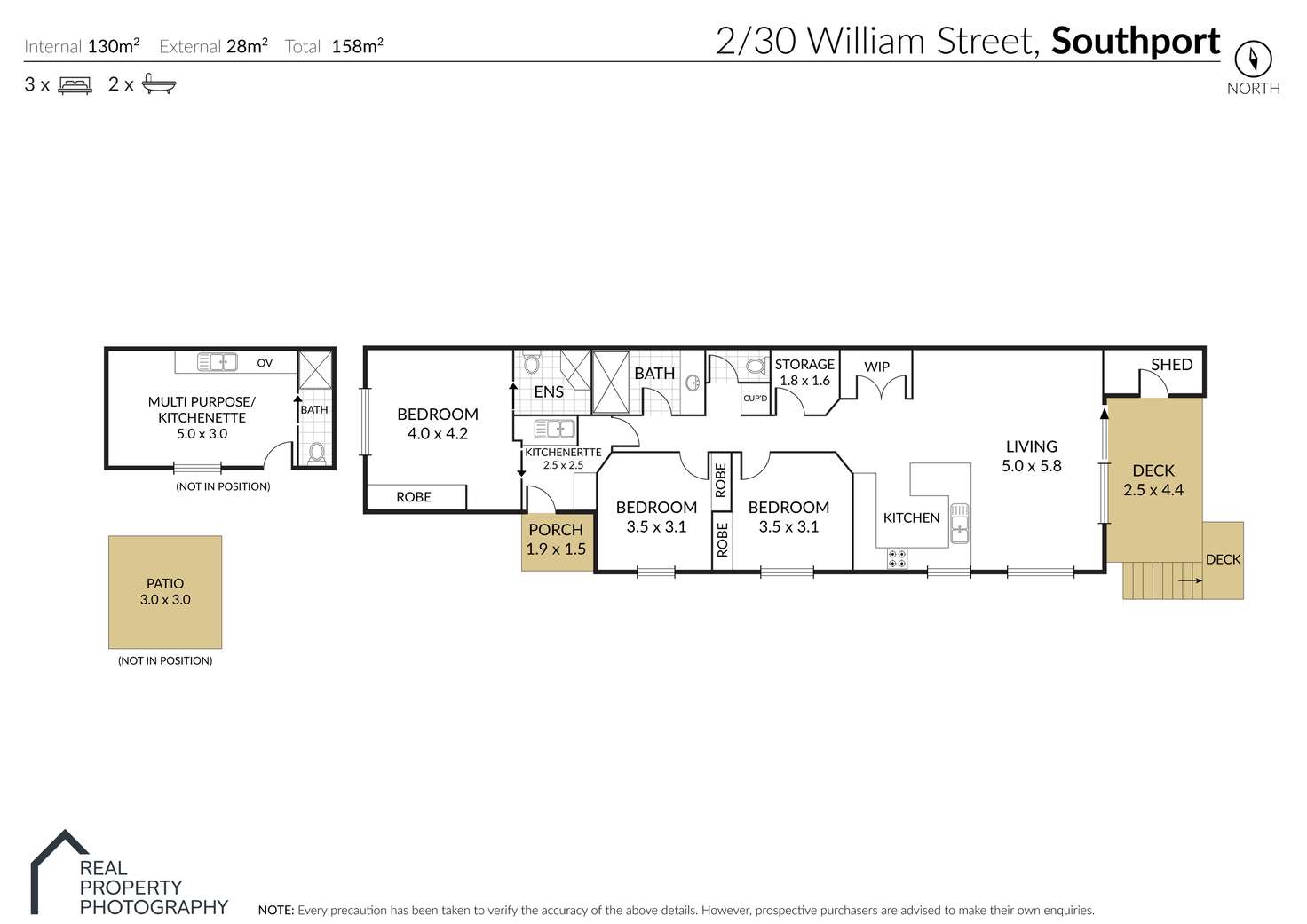 Floorplan of Homely semiDetached listing, 2/30 William Street, Southport QLD 4215