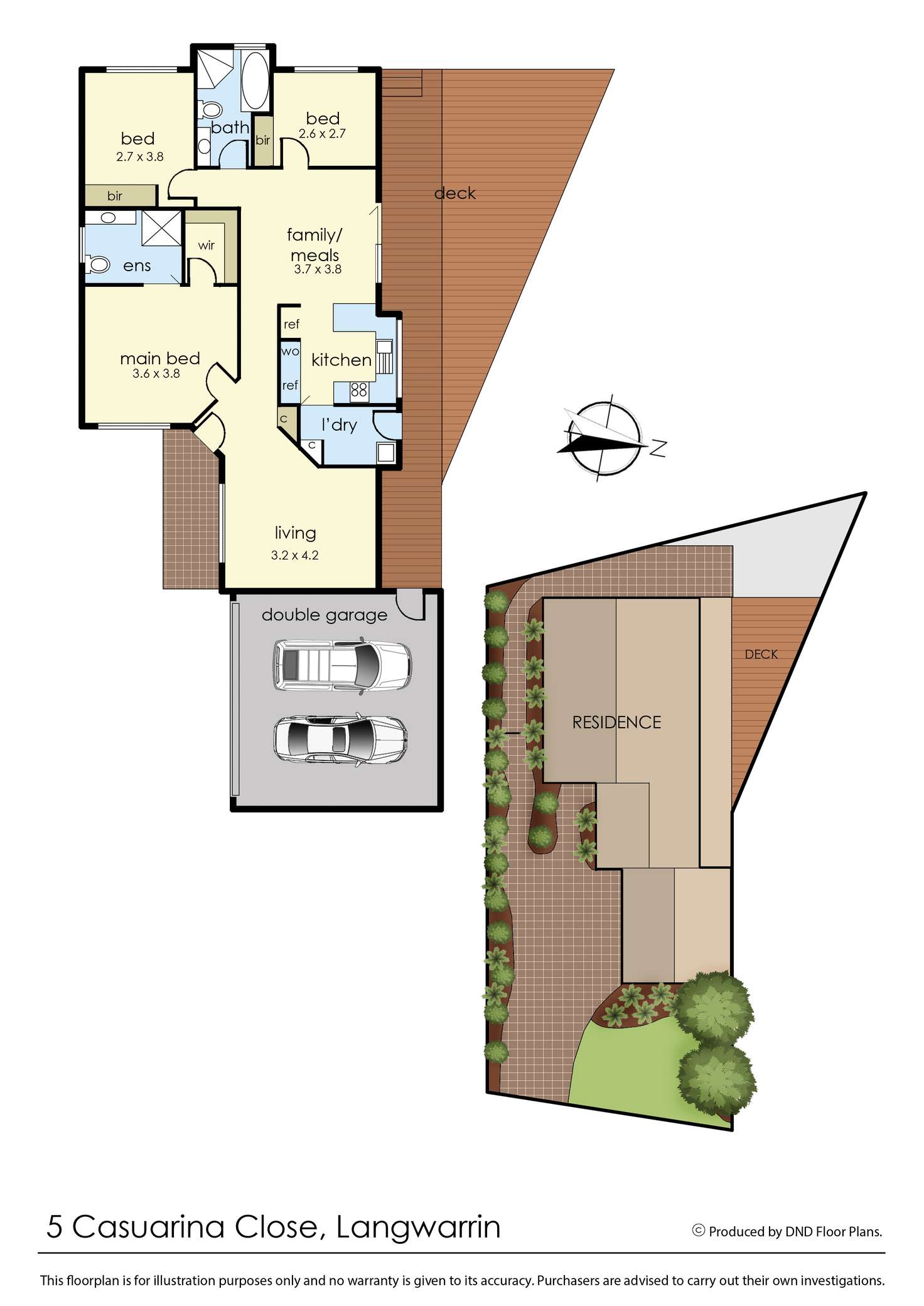 Floorplan of Homely house listing, 5 Casuarina Close, Langwarrin VIC 3910