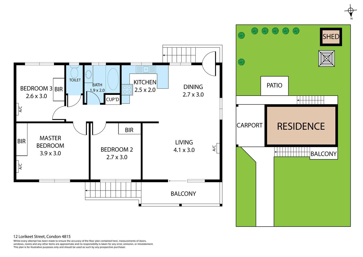 Floorplan of Homely house listing, 12 Lorikeet Street, Condon QLD 4815