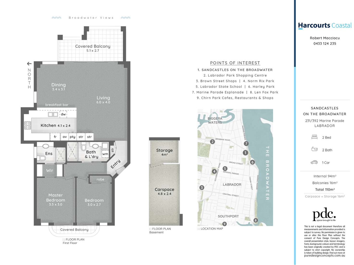 Floorplan of Homely apartment listing, 231/392 Marine Parade, Labrador QLD 4215